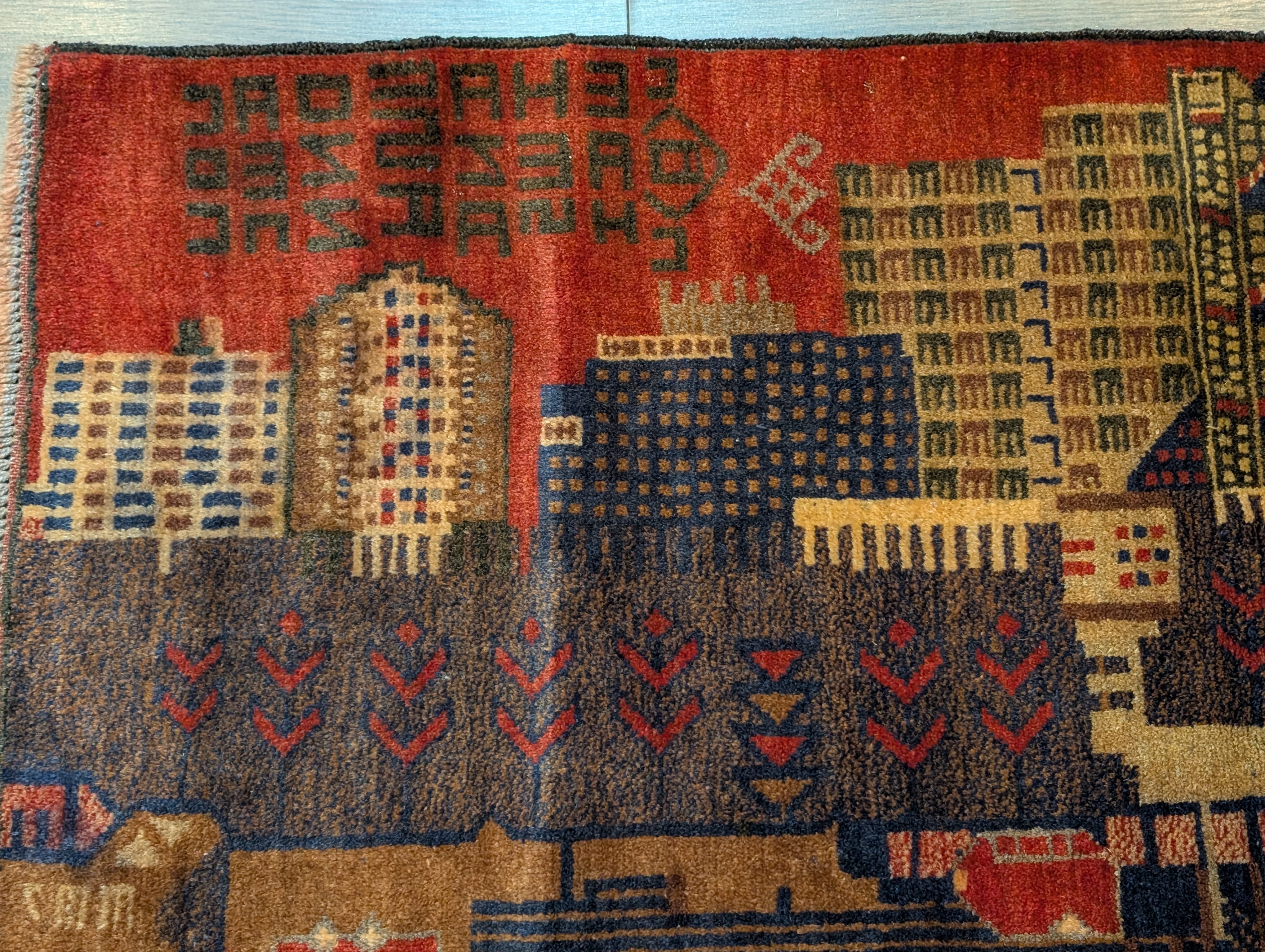 Afghan Rug 3x5, Pictorial Scene, Balouchi Carpet, Handmade, Wool, New - Jewel Rugs