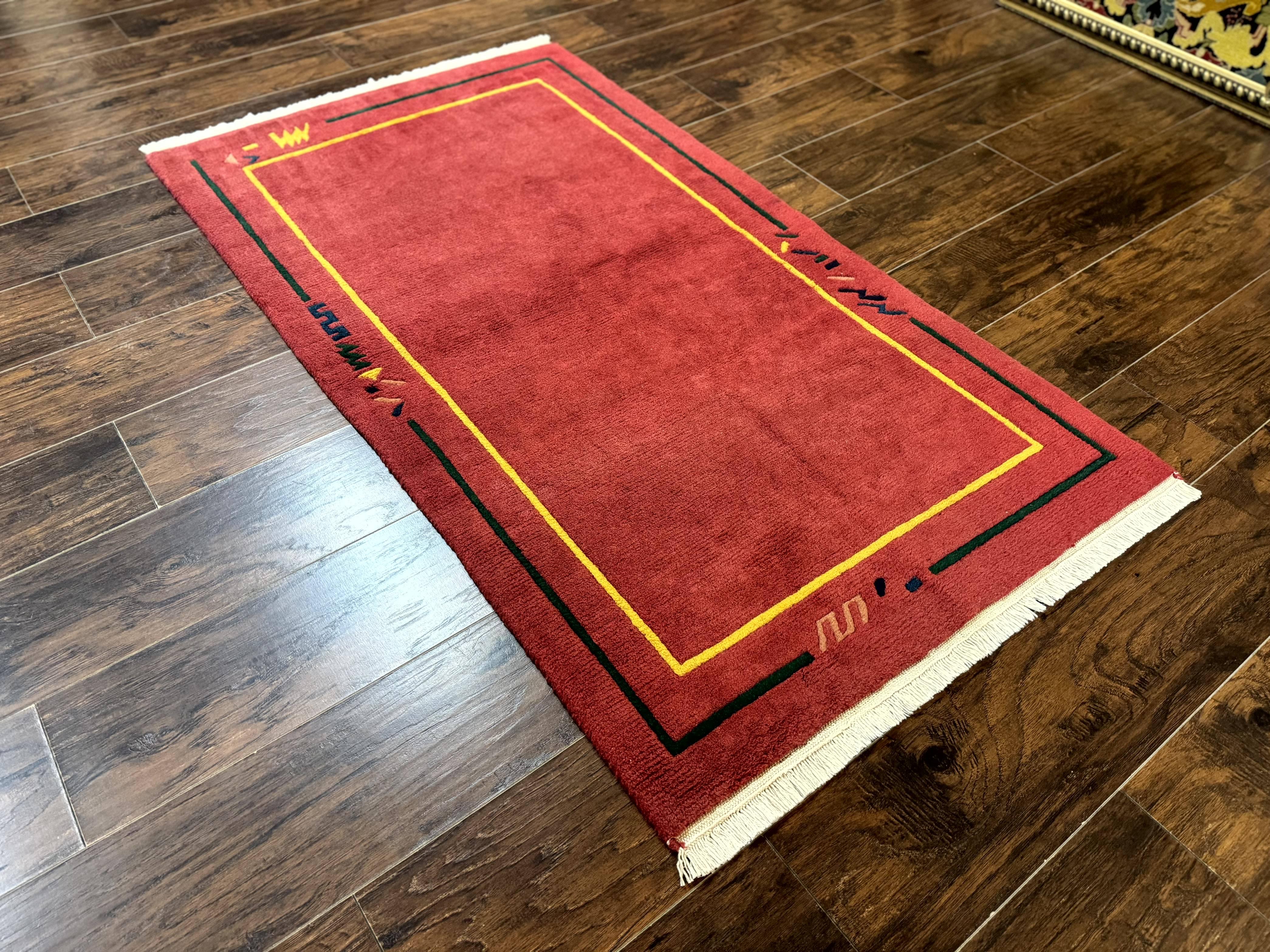 Indo Persian Gabbeh Rug 3x5, Red - Jewel Rugs