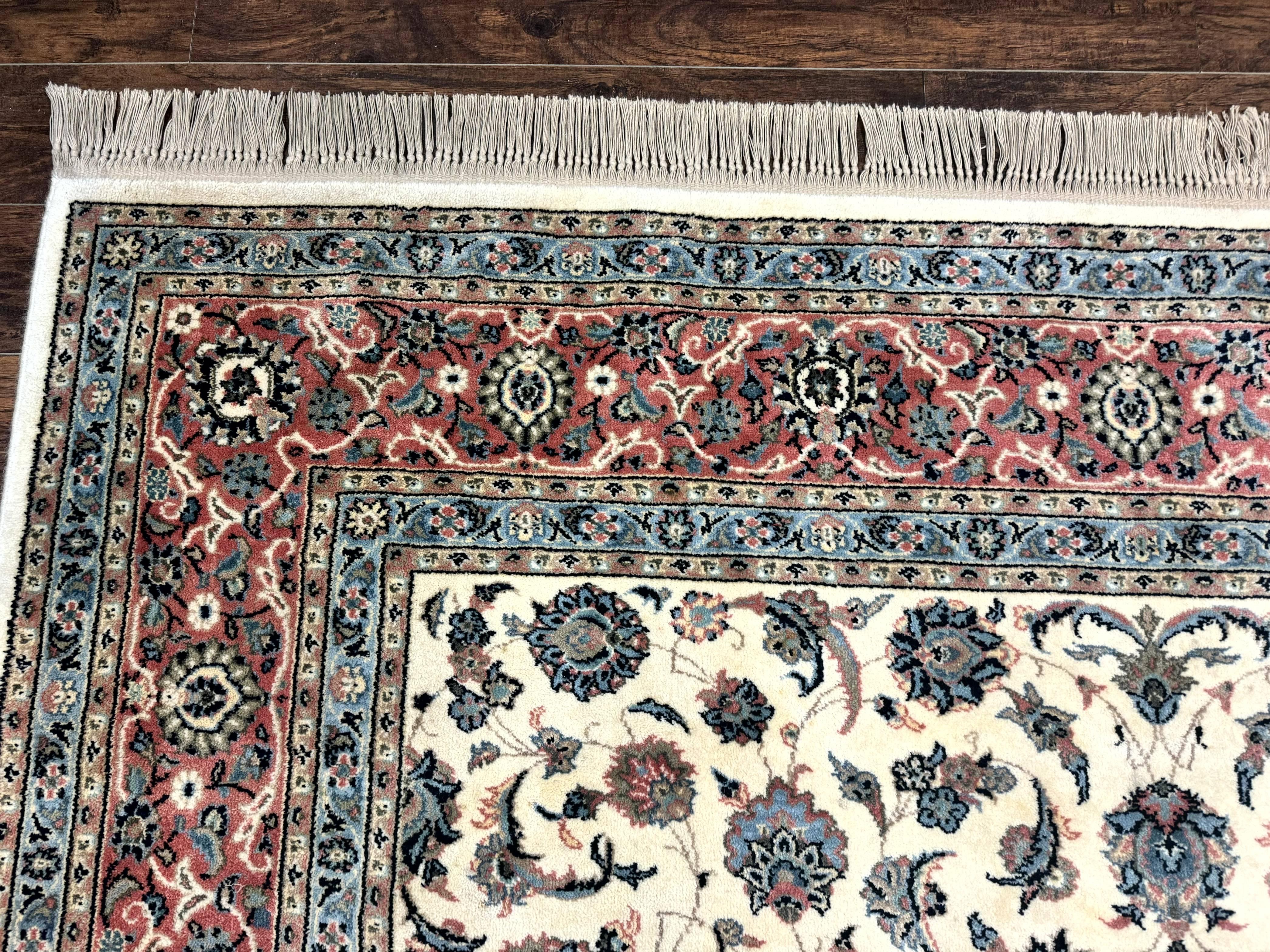 Karastan Rug 8.8 x 12, Ivory Rose Ka'shan #768, Wool Pile Karastan Carpet, Original 700 Series, Rare, Discontinued, Vintage - Jewel Rugs