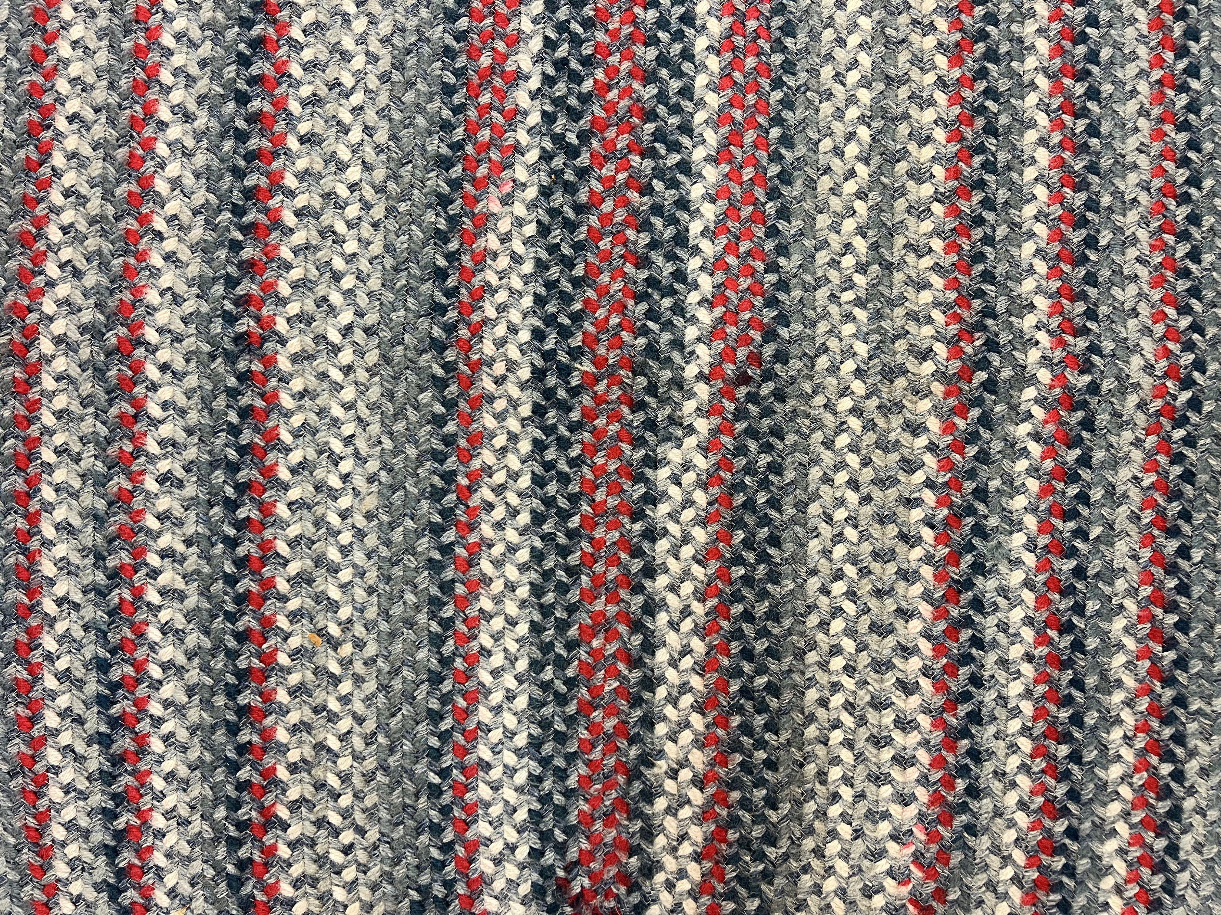 American Oval Braided Rug 5x8, Vintage Multicolor Handmade Wool 5 x 8 Carpet - Jewel Rugs