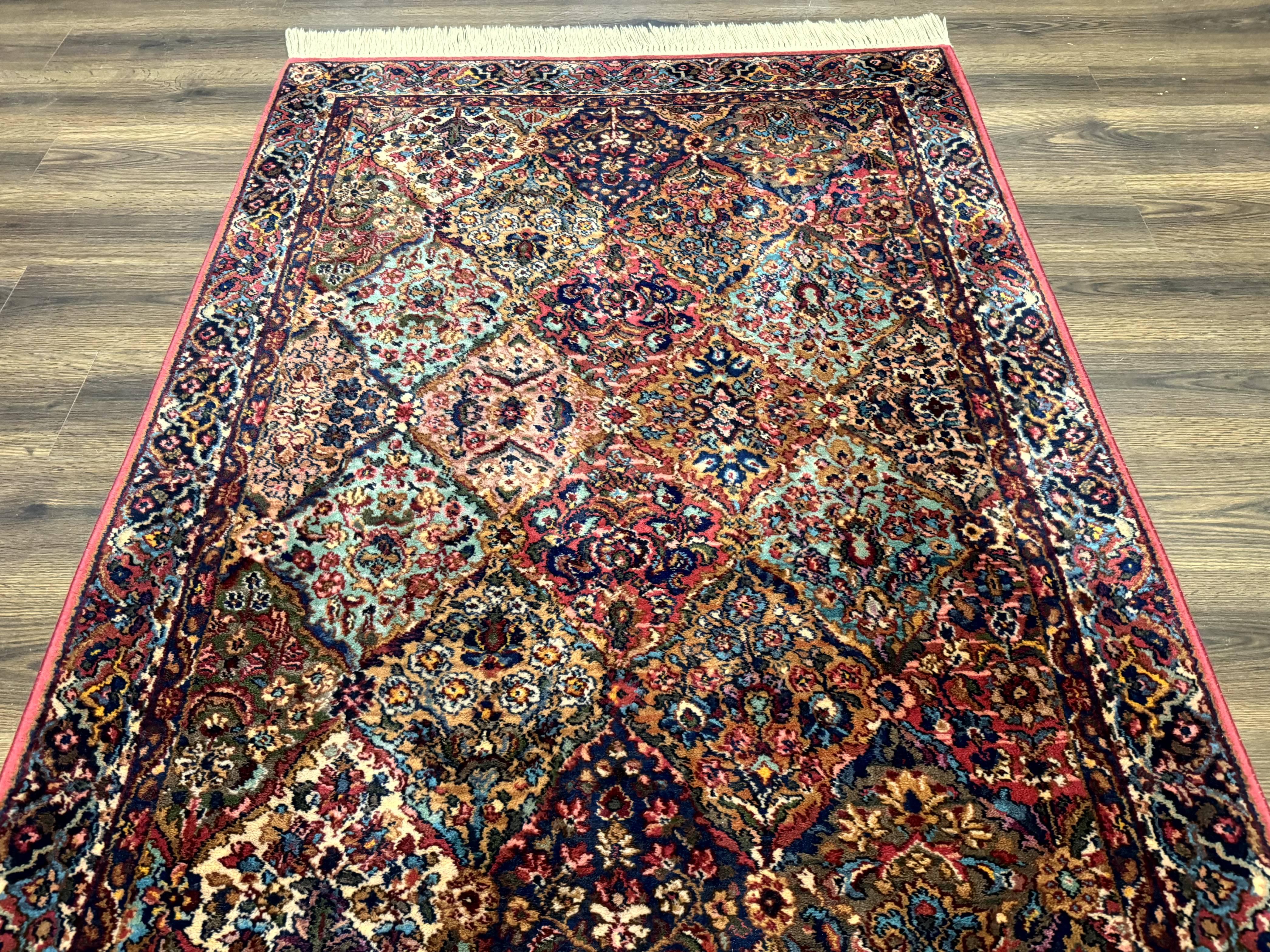 Karastan Rug 4x6 Multicolor Panel Kirman Rug #717, Wool Karastan Carpet, Original Collection 700 Series, Vintage, Rare Size - Jewel Rugs