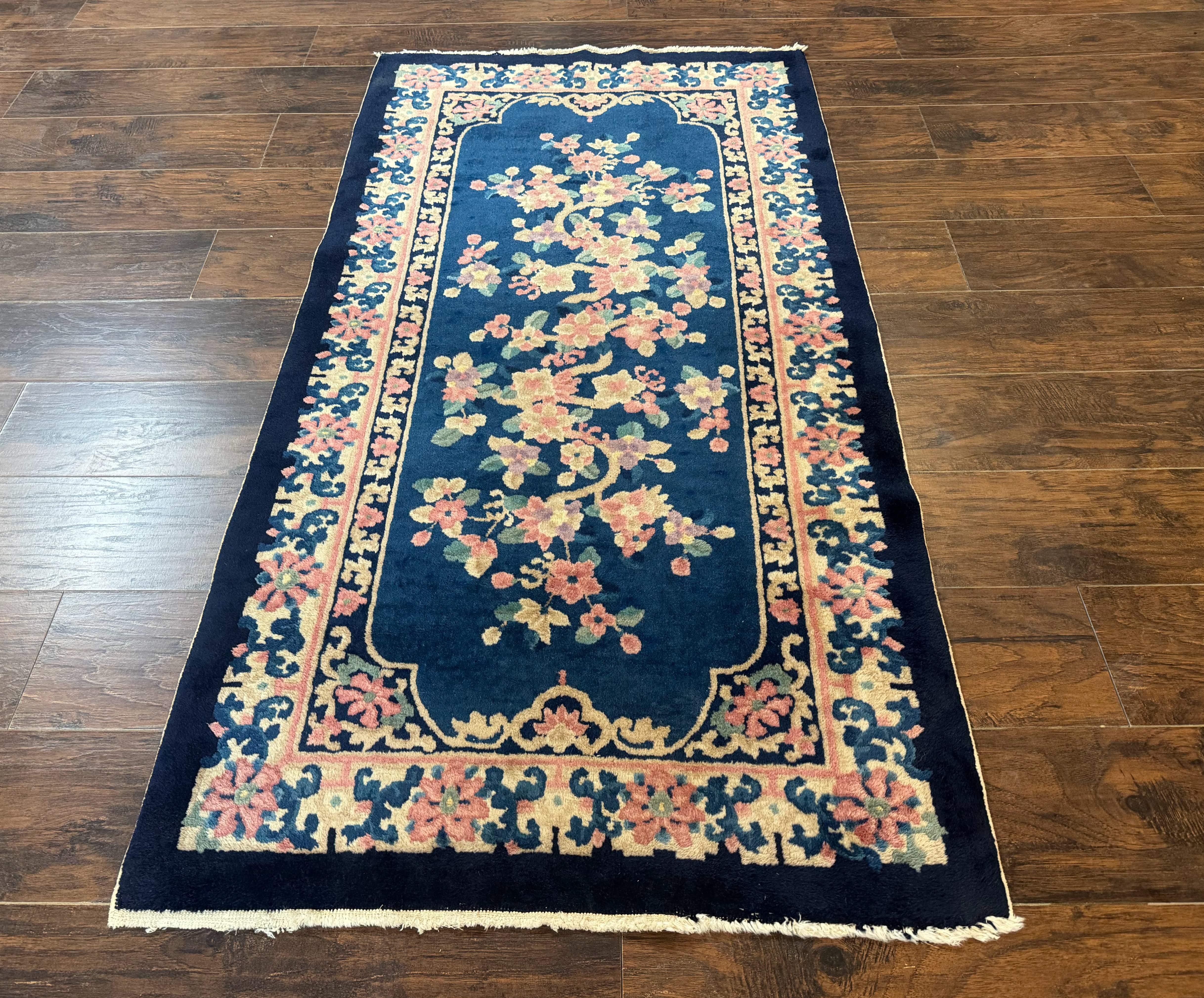 Chinese Rug 3x6, Peking Rug, Blue Chinese Wool Rug, Fete Rug - Jewel Rugs