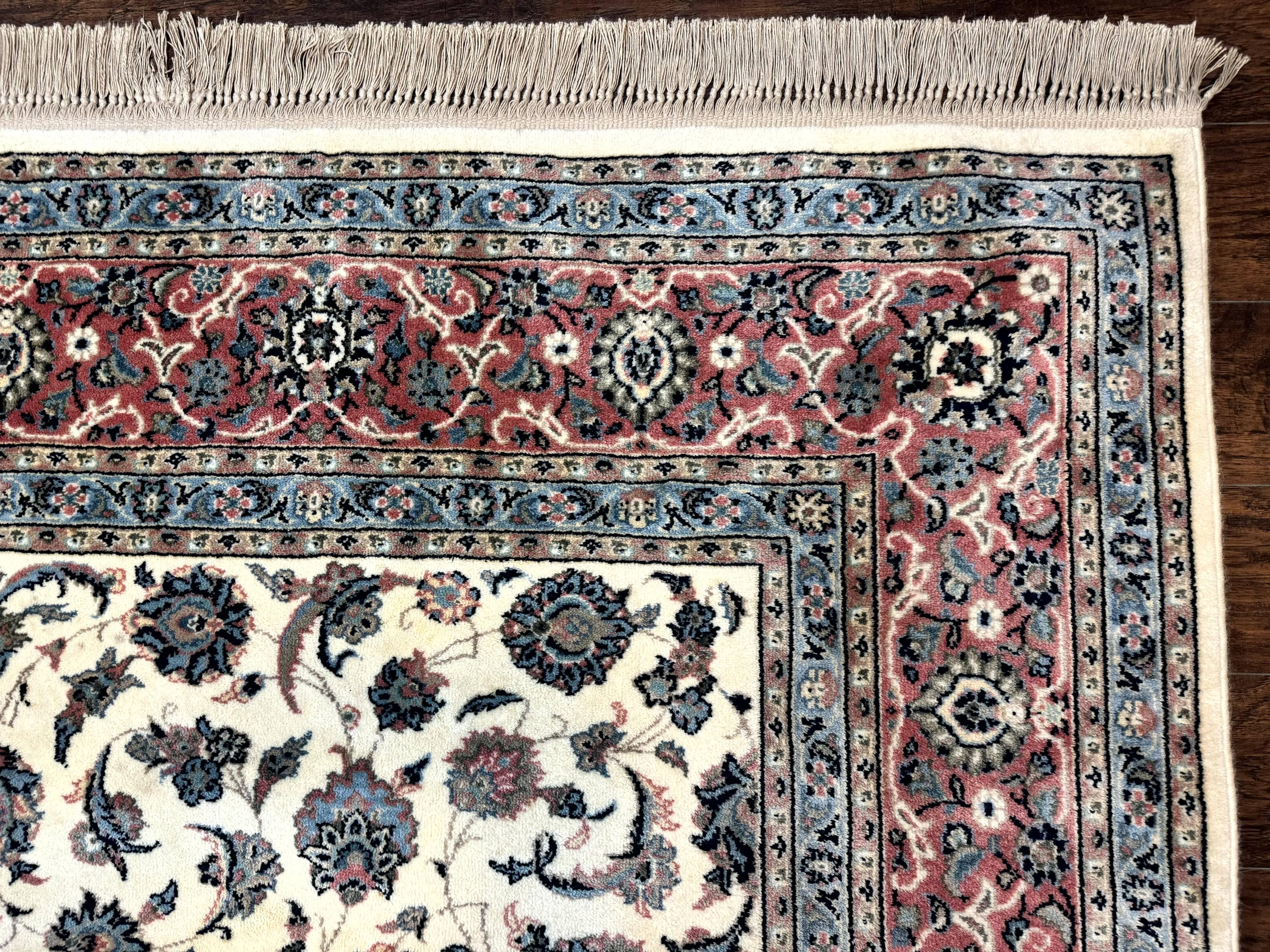 Karastan Rug 8.8 x 12, Ivory Rose Ka'shan #768, Wool Pile Karastan Carpet, Original 700 Series, Rare, Discontinued, Vintage - Jewel Rugs
