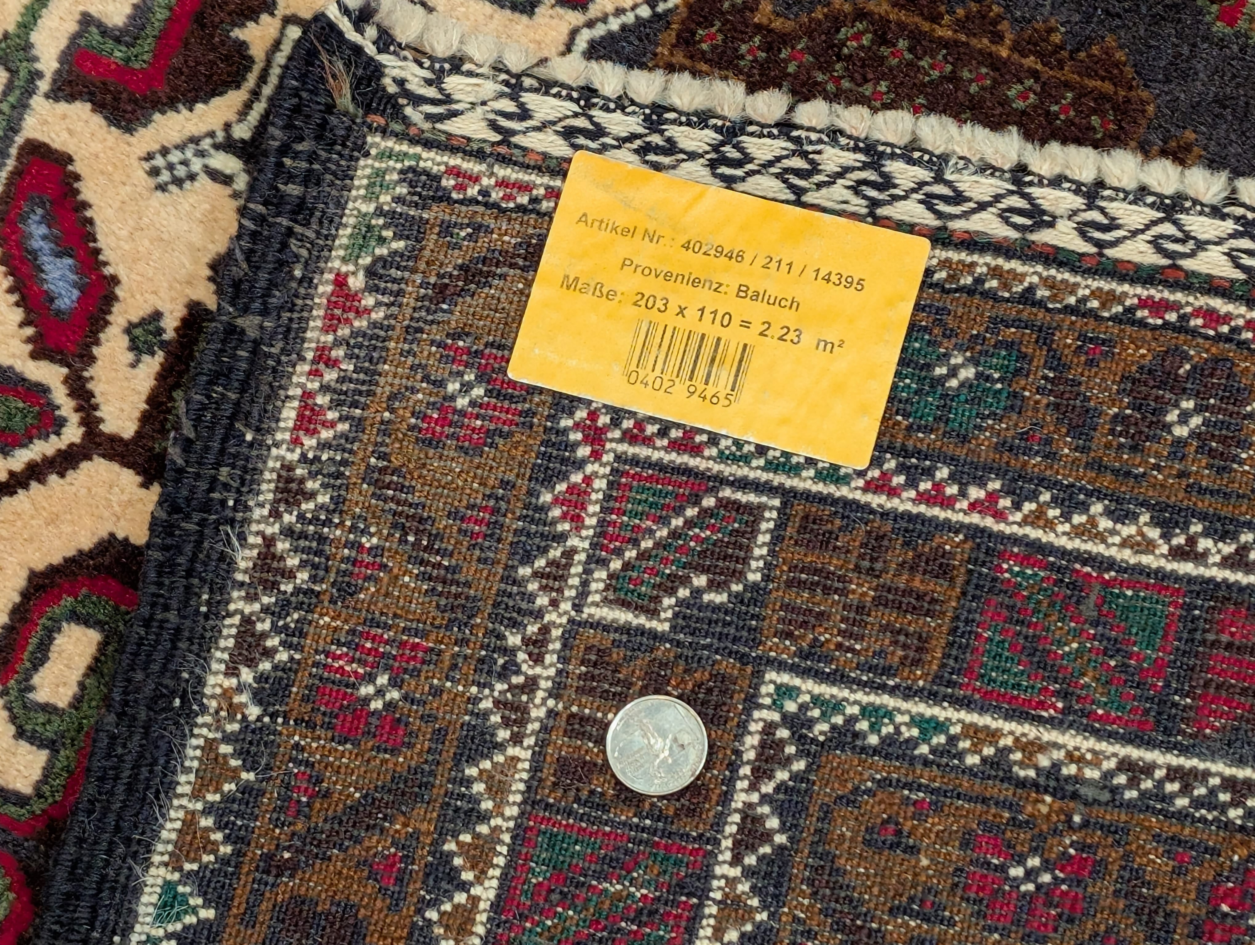 Afghan Baluch Rug 3.9 x 6.6, Tribal Handmade Wool Carpet - Jewel Rugs