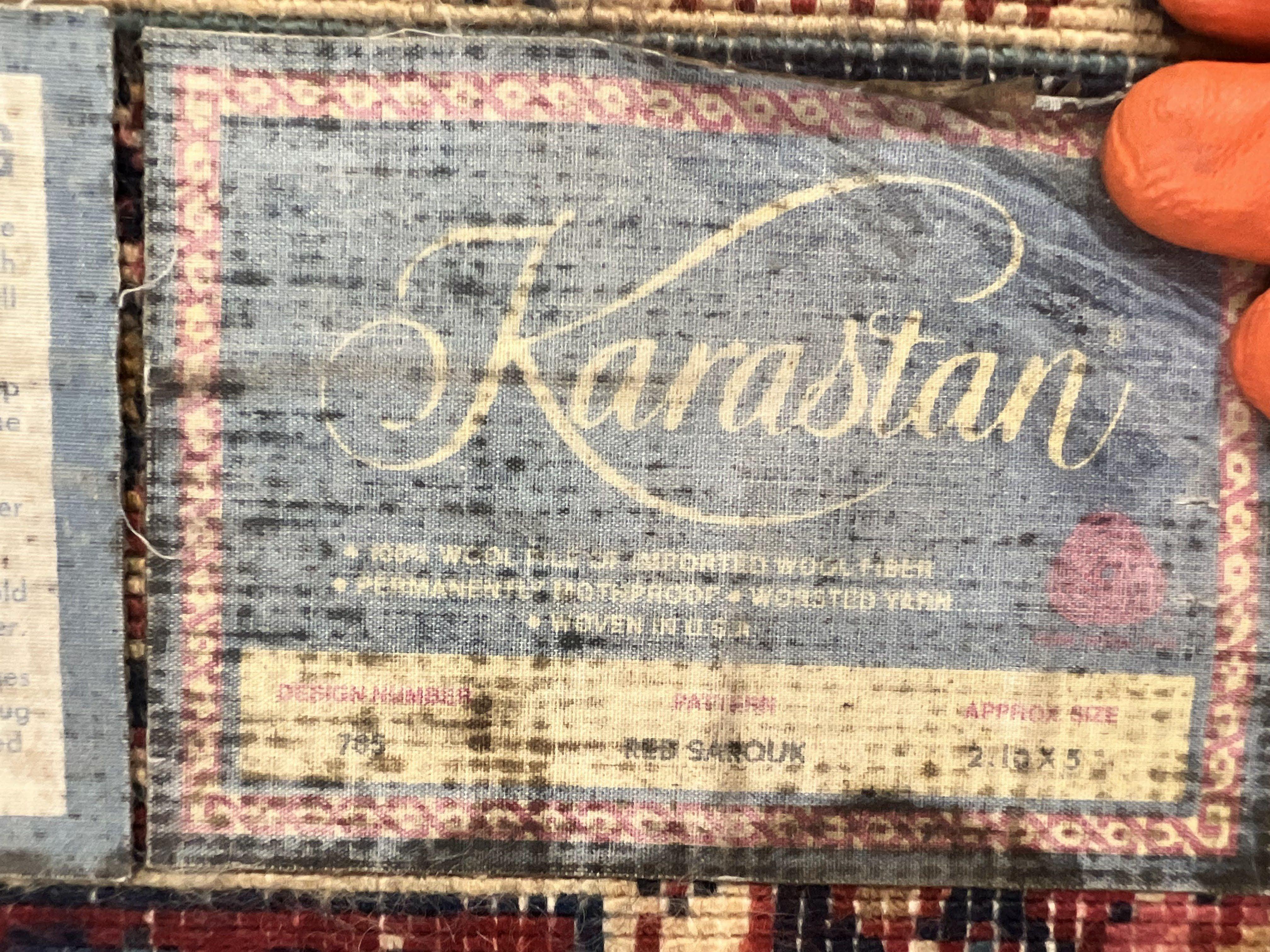 Karastan Red Sarouk Rug #785, Small Karastan Wool Pile Rug 3x5 ft, Original 700 Series, Discontinued Vintage Karastan Carpet - Jewel Rugs