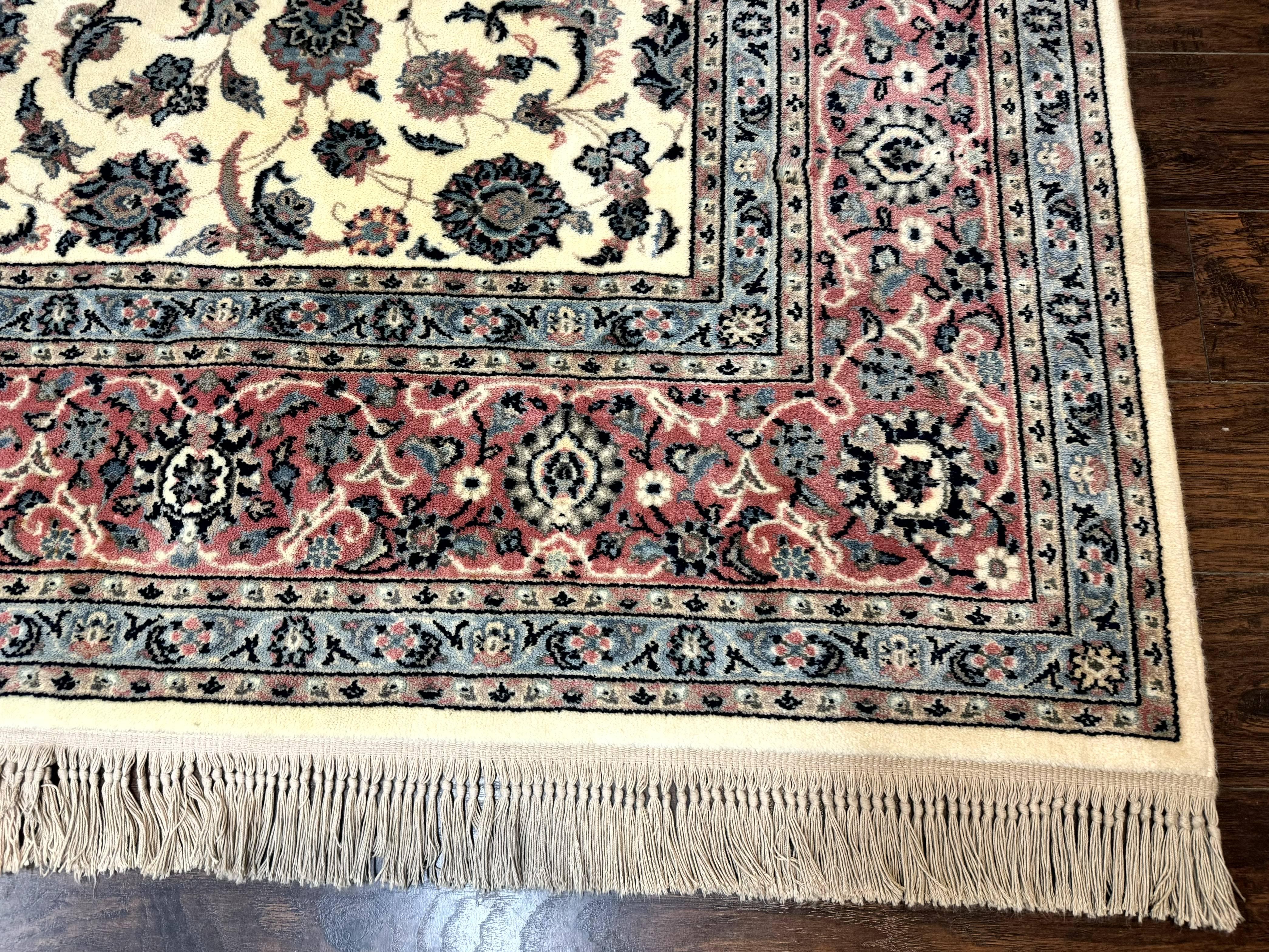 Karastan Rug 8.8 x 12, Ivory Rose Ka'shan #768, Wool Pile Karastan Carpet, Original 700 Series, Rare, Discontinued, Vintage - Jewel Rugs