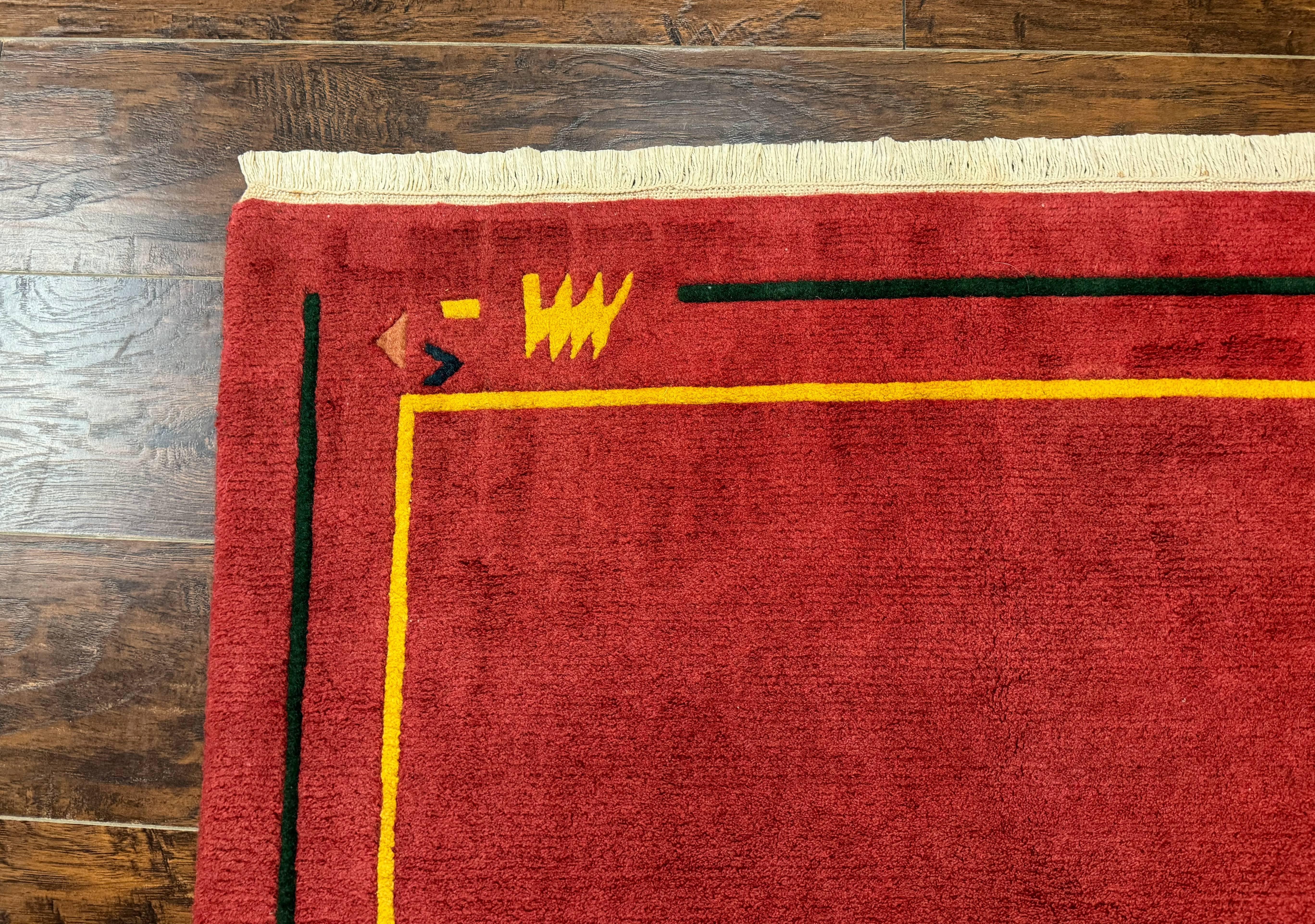 Indo Persian Gabbeh Rug 3x5, Red - Jewel Rugs