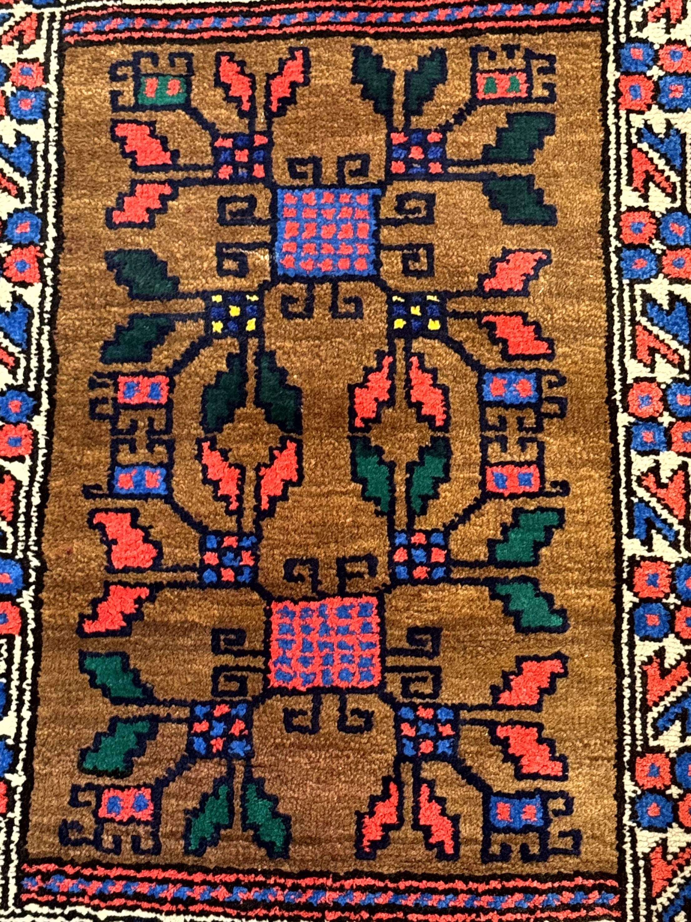 Small Persian Baluchi Rug, Tribal Rug, Brown, Multicolor - Jewel Rugs