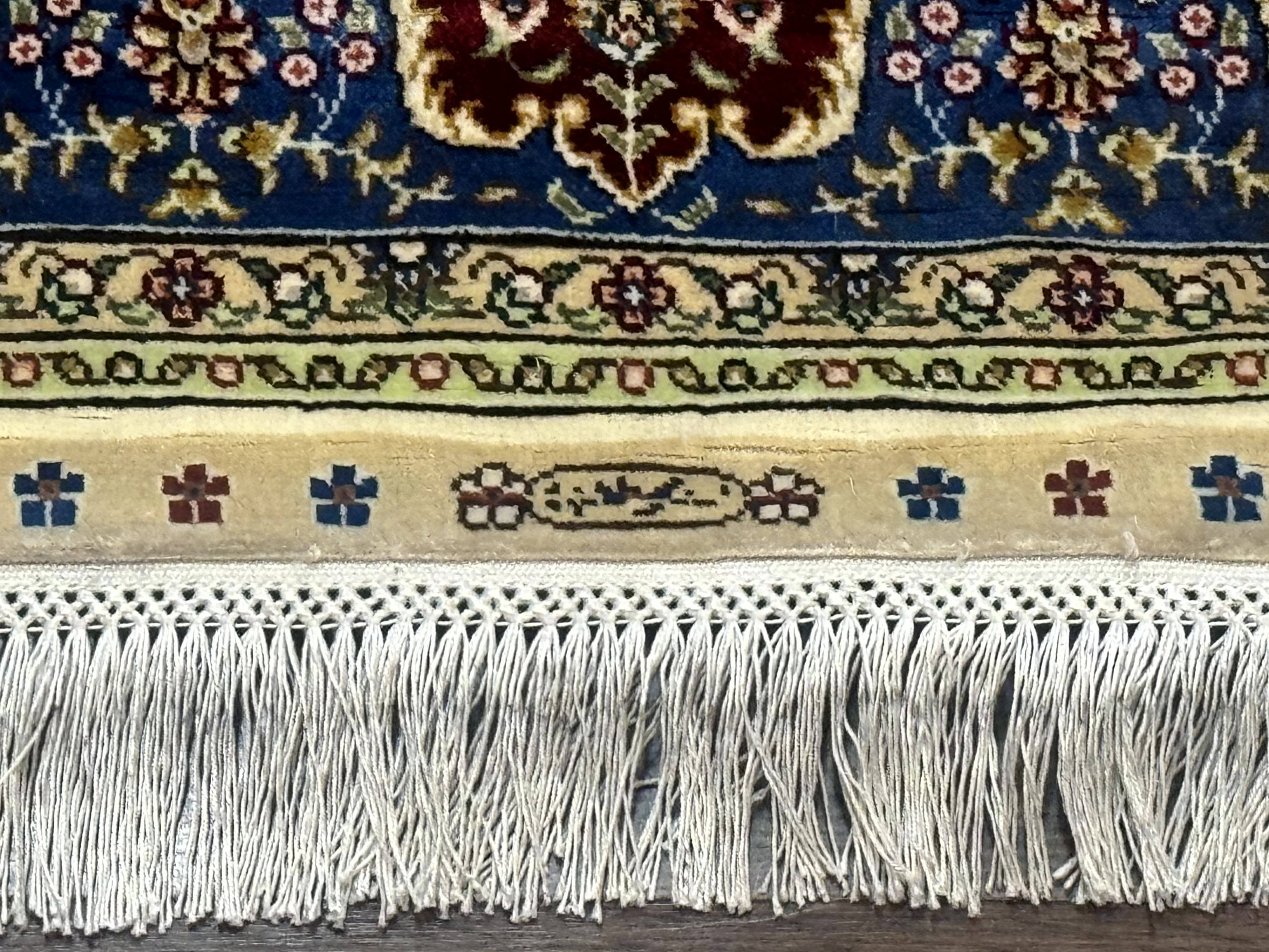 Colorful Turkish Silk Hereke Rug 3x5 with Signature, Unique Design, Very Fine 340 KPSI - Jewel Rugs