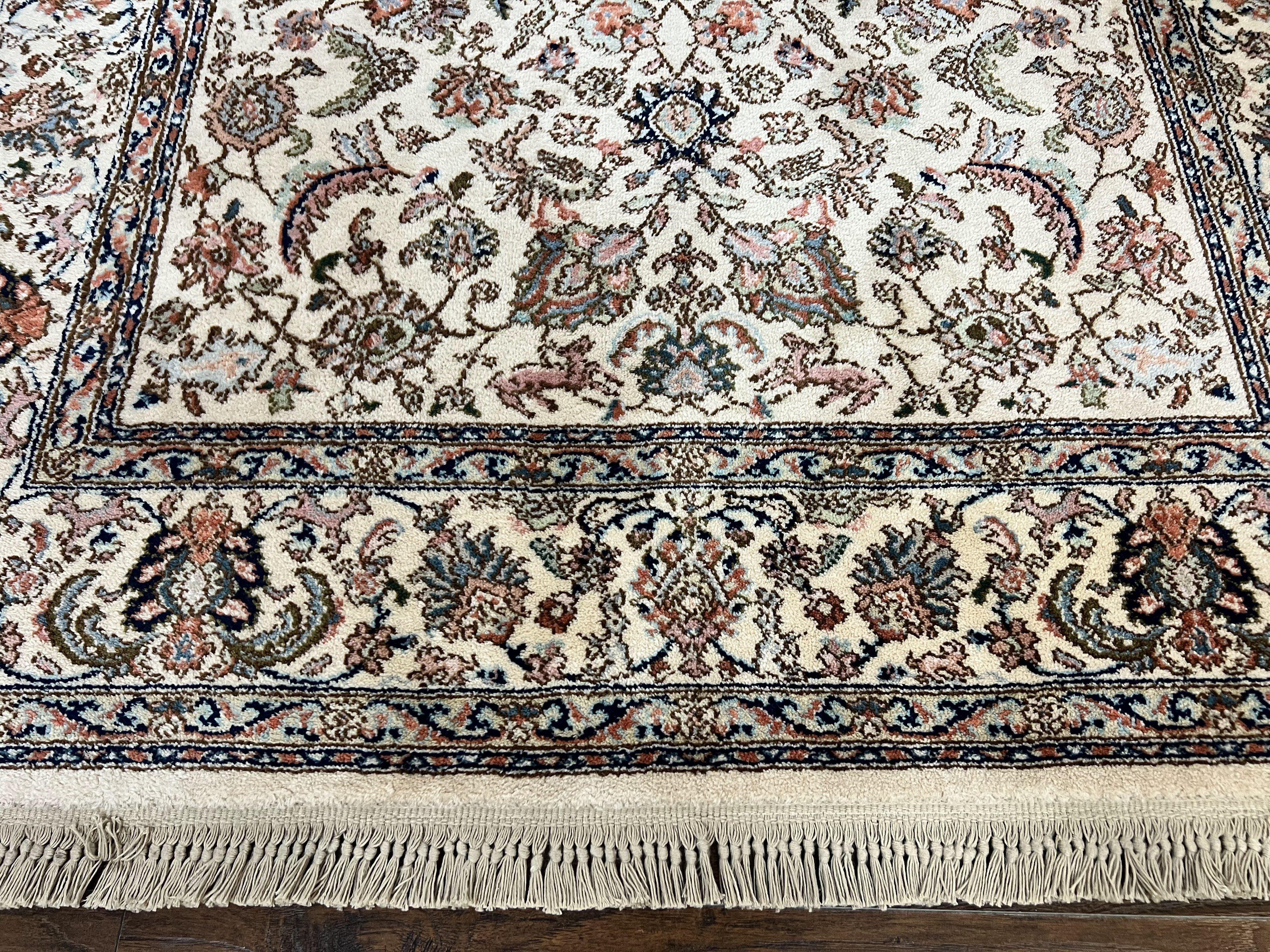 Karastan Rug 5.9 x 9, Tabrizz #738, Original 700 Series, 6x9 Wool Pile Karastan Carpet, Vintage Discontinued Karastan Area Rug, Ivory - Jewel Rugs