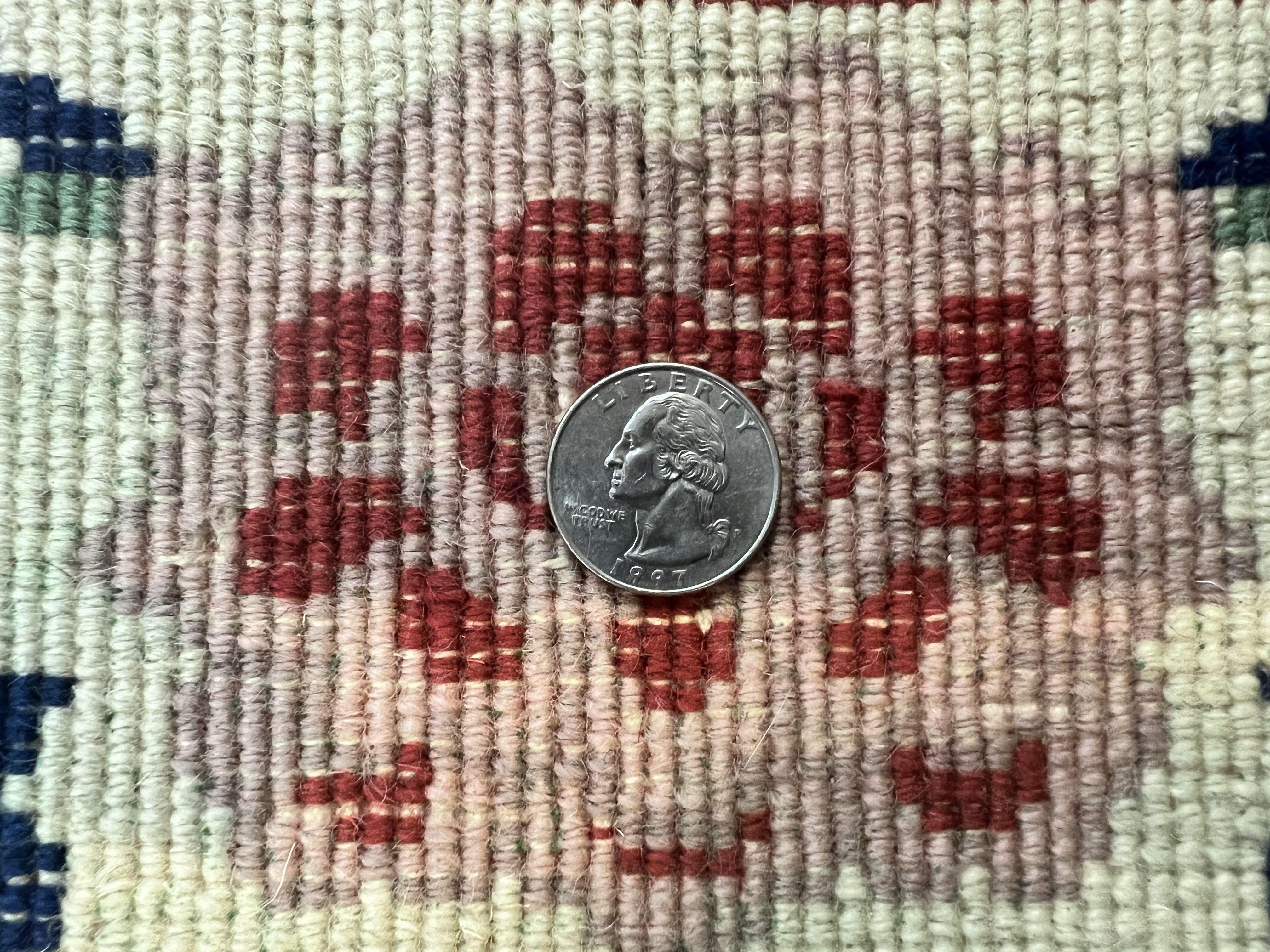 Chinese Wool Runner Rug 2x11, Red and Cream, Butterflies, Handmade Vintage Wool Asian Oriental Carpet 2 x 11, Chinese Carving Rug, 120 Line - Jewel Rugs