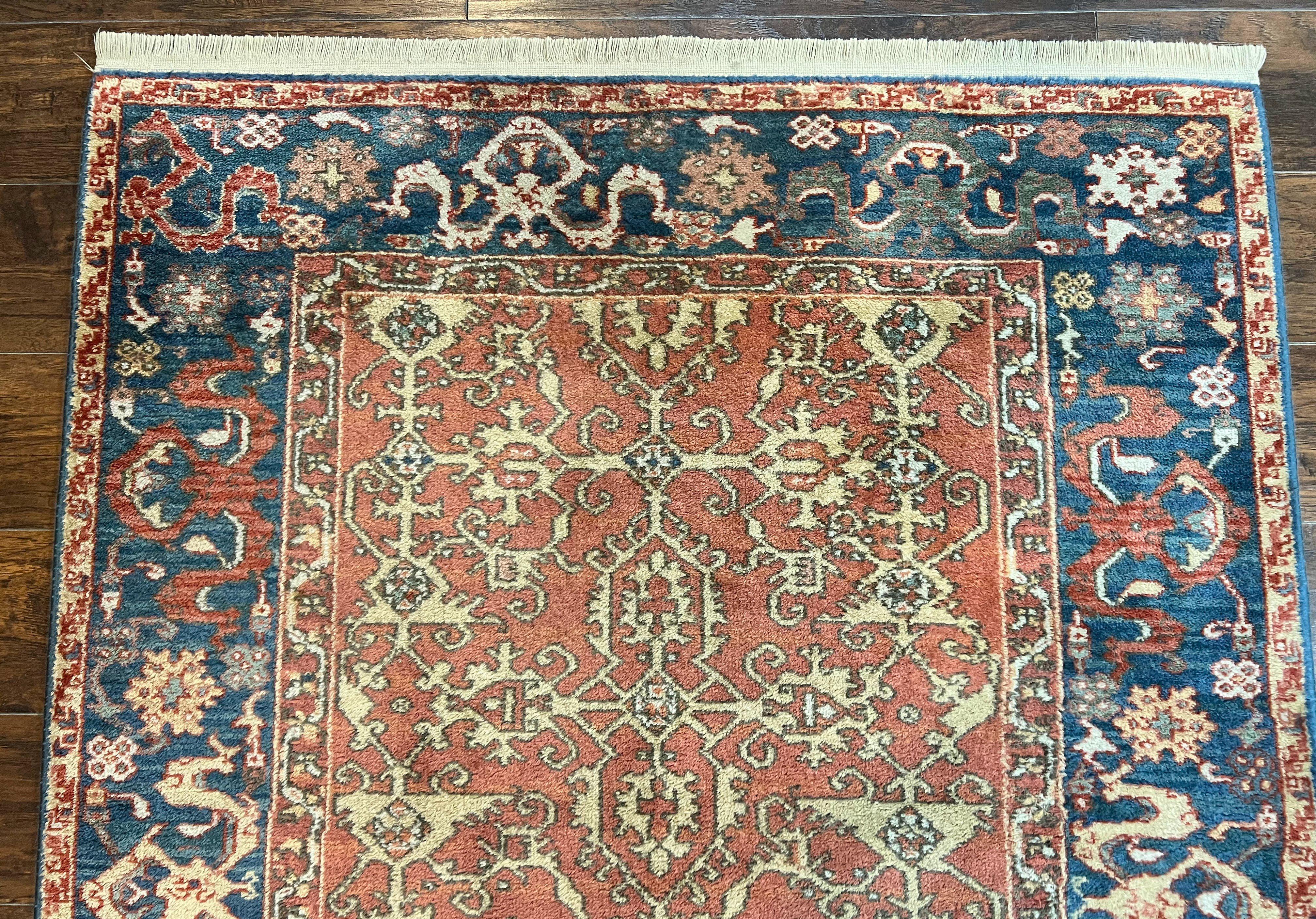Karastan Rug 4x6, Williamsburg Ushak #552, Vintage Discontinued Wool Pile Karastan Carpet, Hard to Find - Jewel Rugs