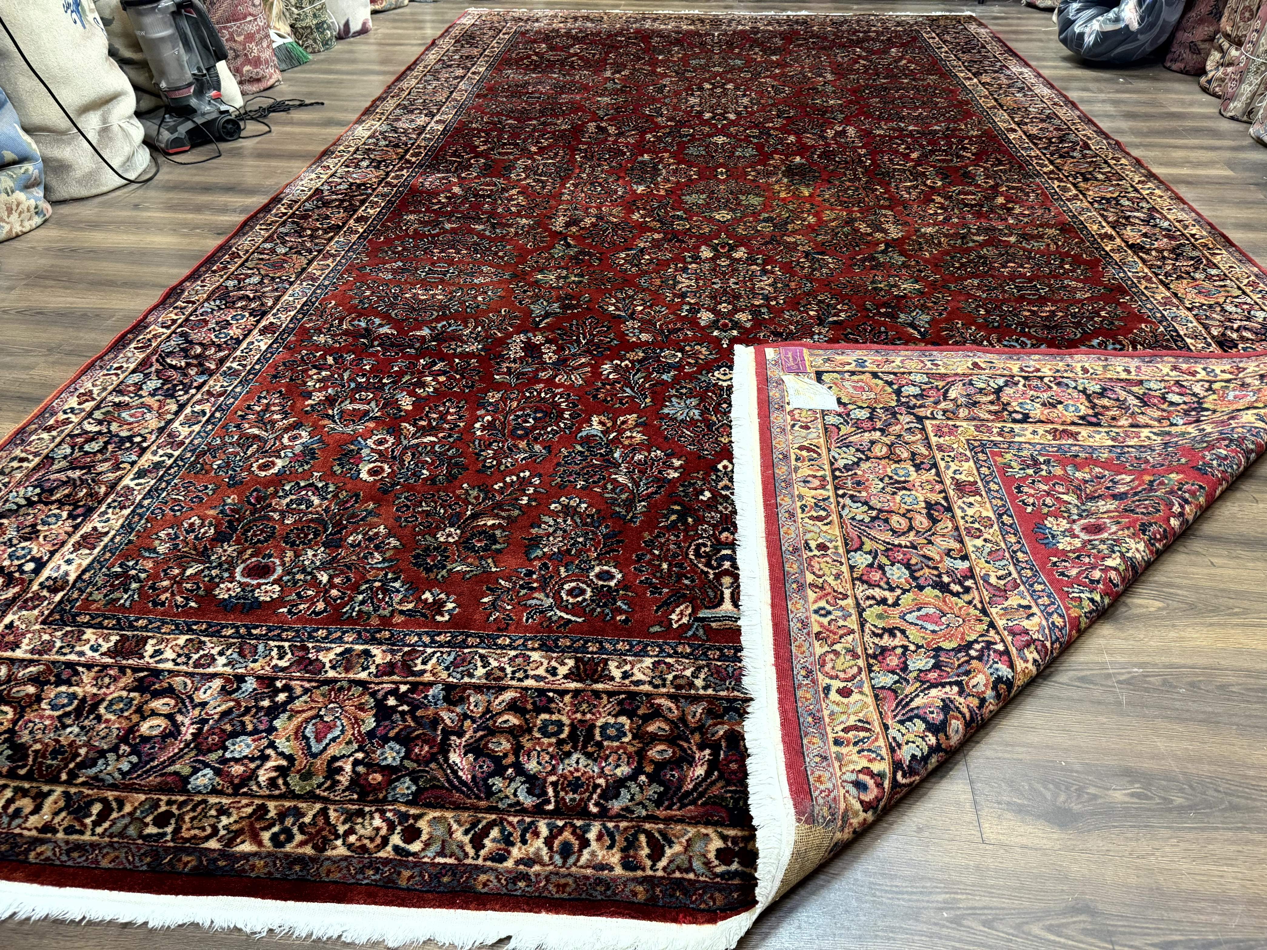 10x18 Karastan Sarouk Rug #785, Wool Large Palace Sized Vintage Karastan Carpet - Jewel Rugs