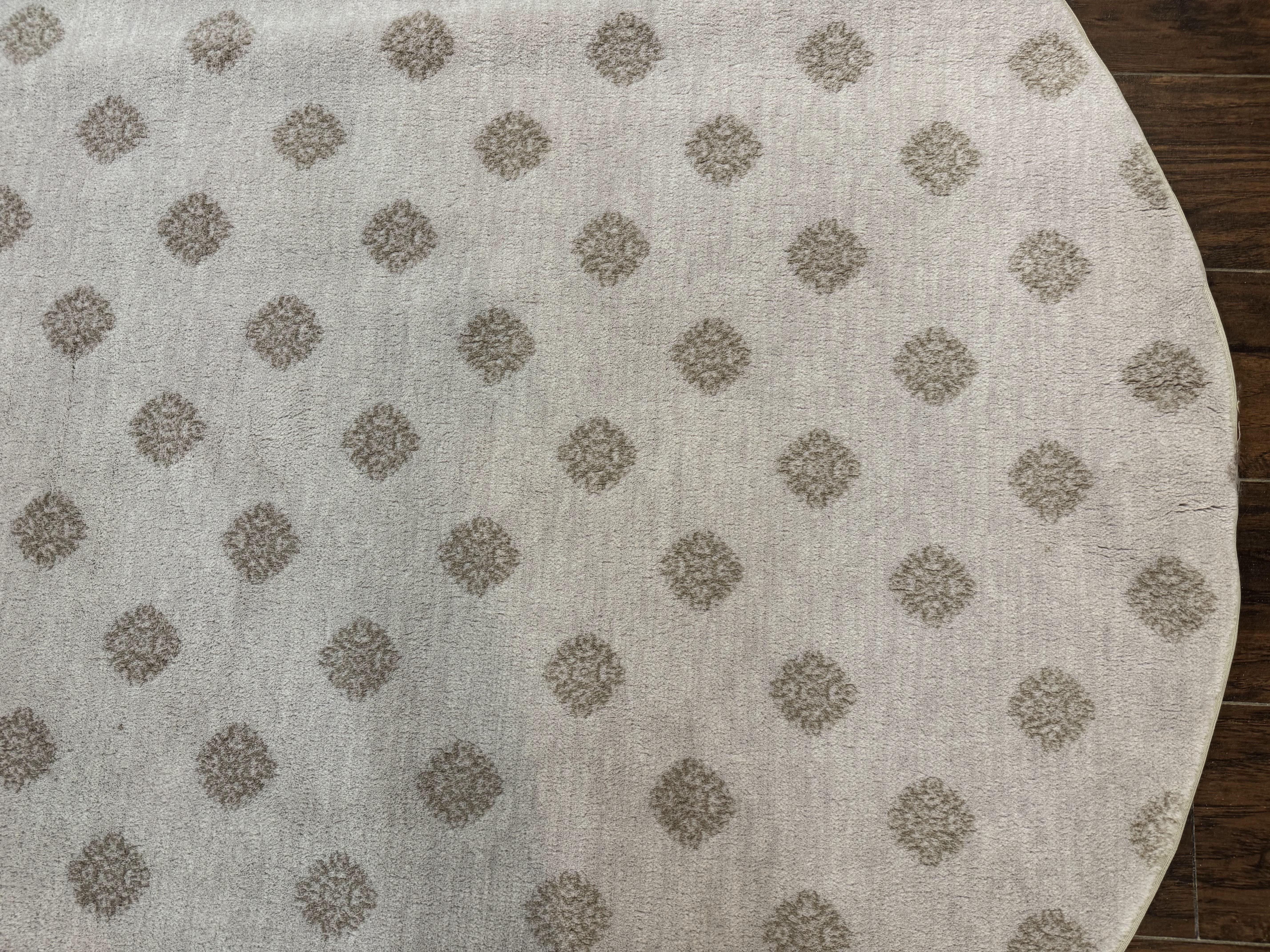 Round Power Loomed Rug 5x5, Contemporary Modern Round Carpet, 5ft Round - Jewel Rugs