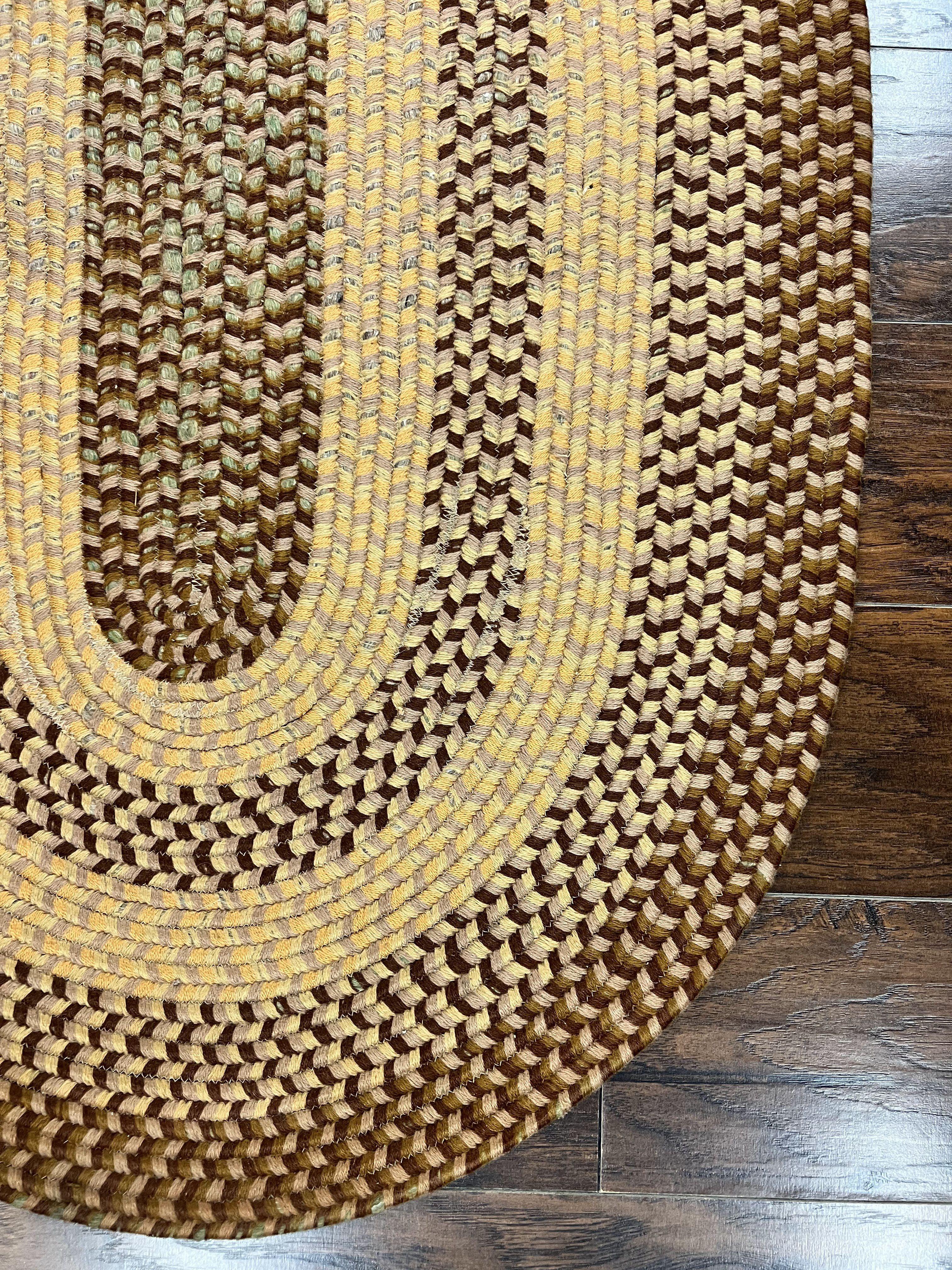 Oval Braided Rug 3x5, Multicolor Oval Rug, Wool Braided Rug, Hand Woven, Vintage Wool Handmade Braided Rug, Small American Braided Rug - Jewel Rugs