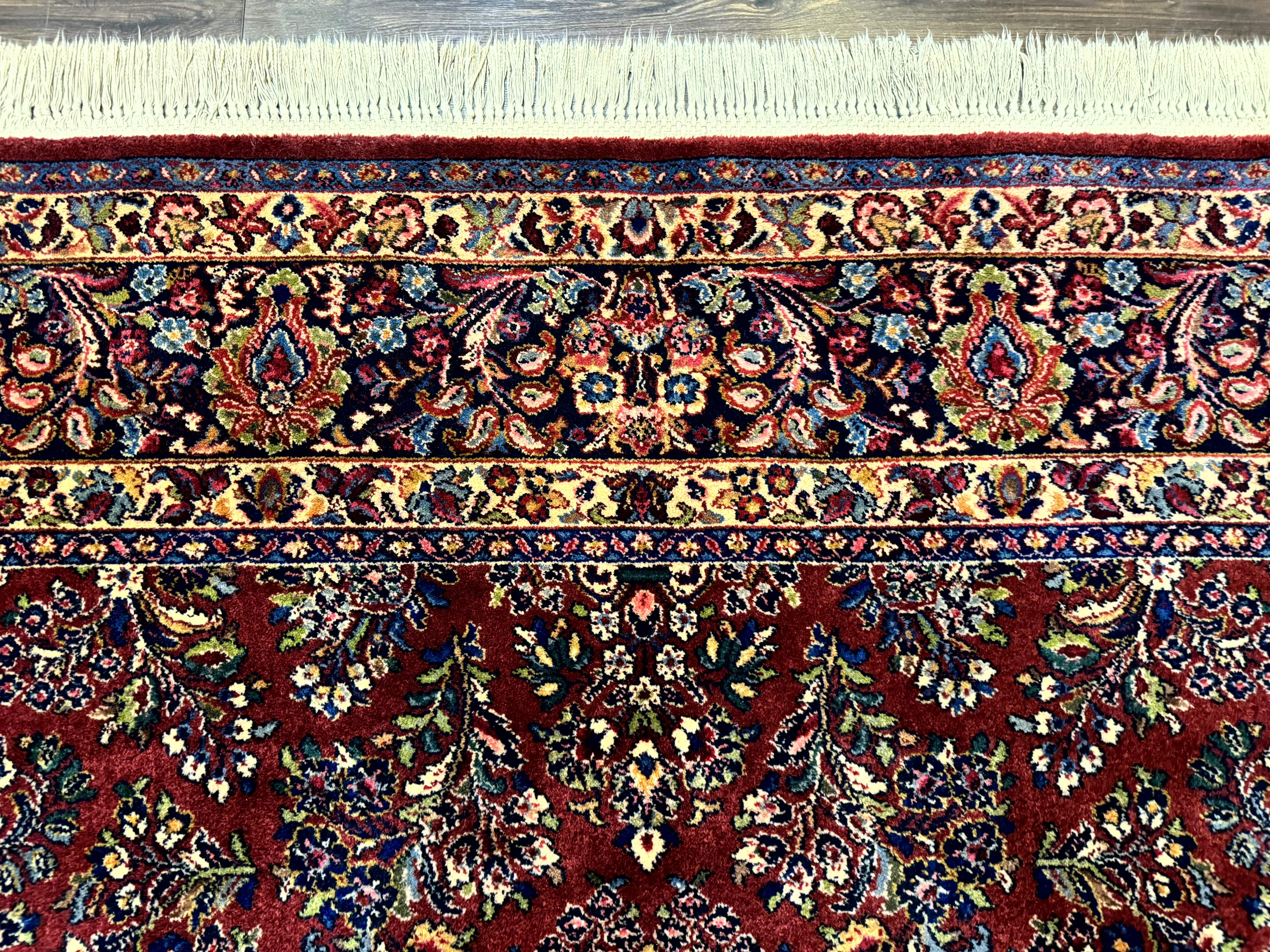 8.8 x 10.6 Karastan Red Sarouk Rug #785, Wool Pile Original 700 Series - Jewel Rugs