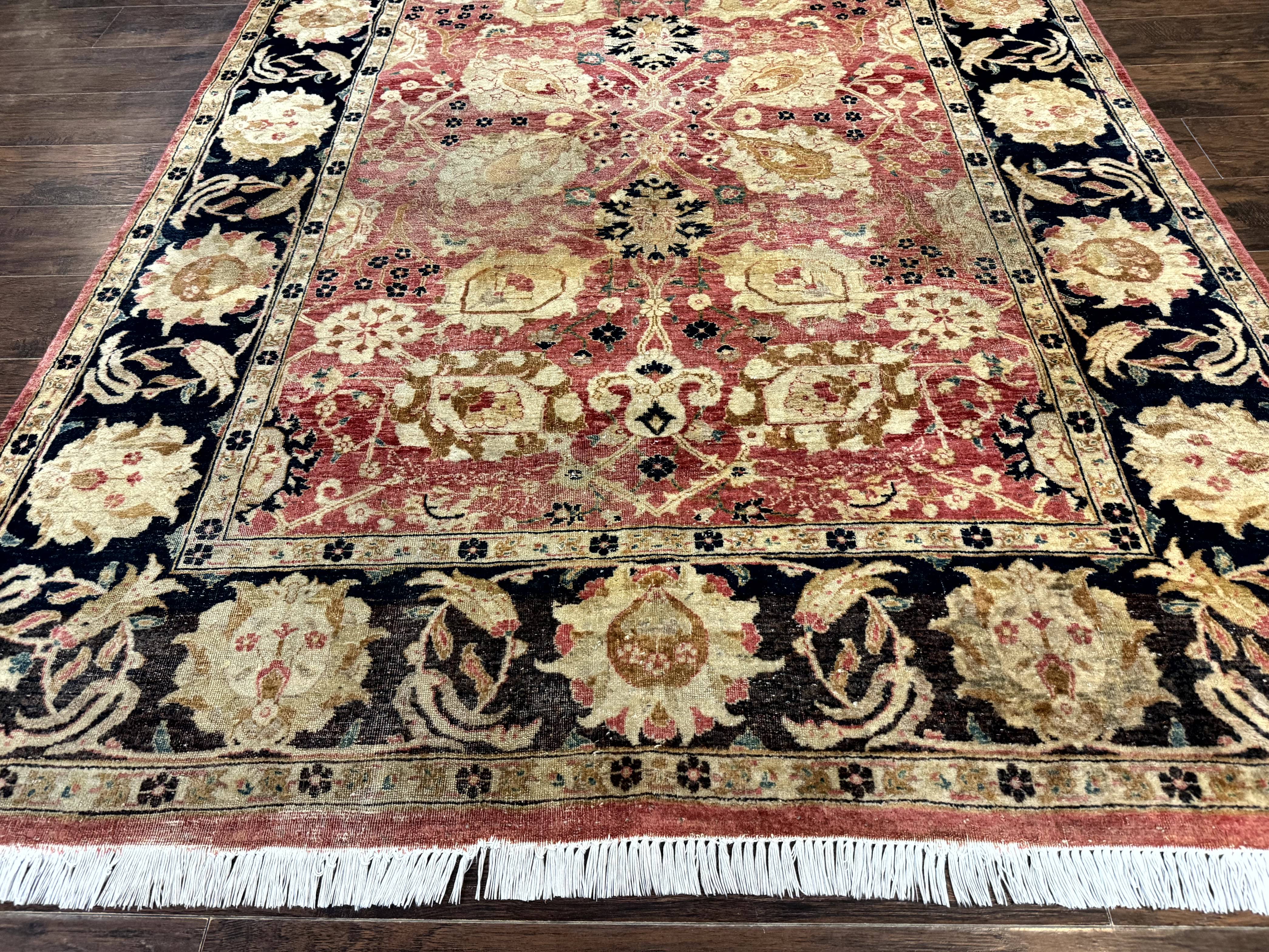 Indian Agra Rug 6x9, Allover Pattern, Traditional Wool Oriental Carpet - Jewel Rugs