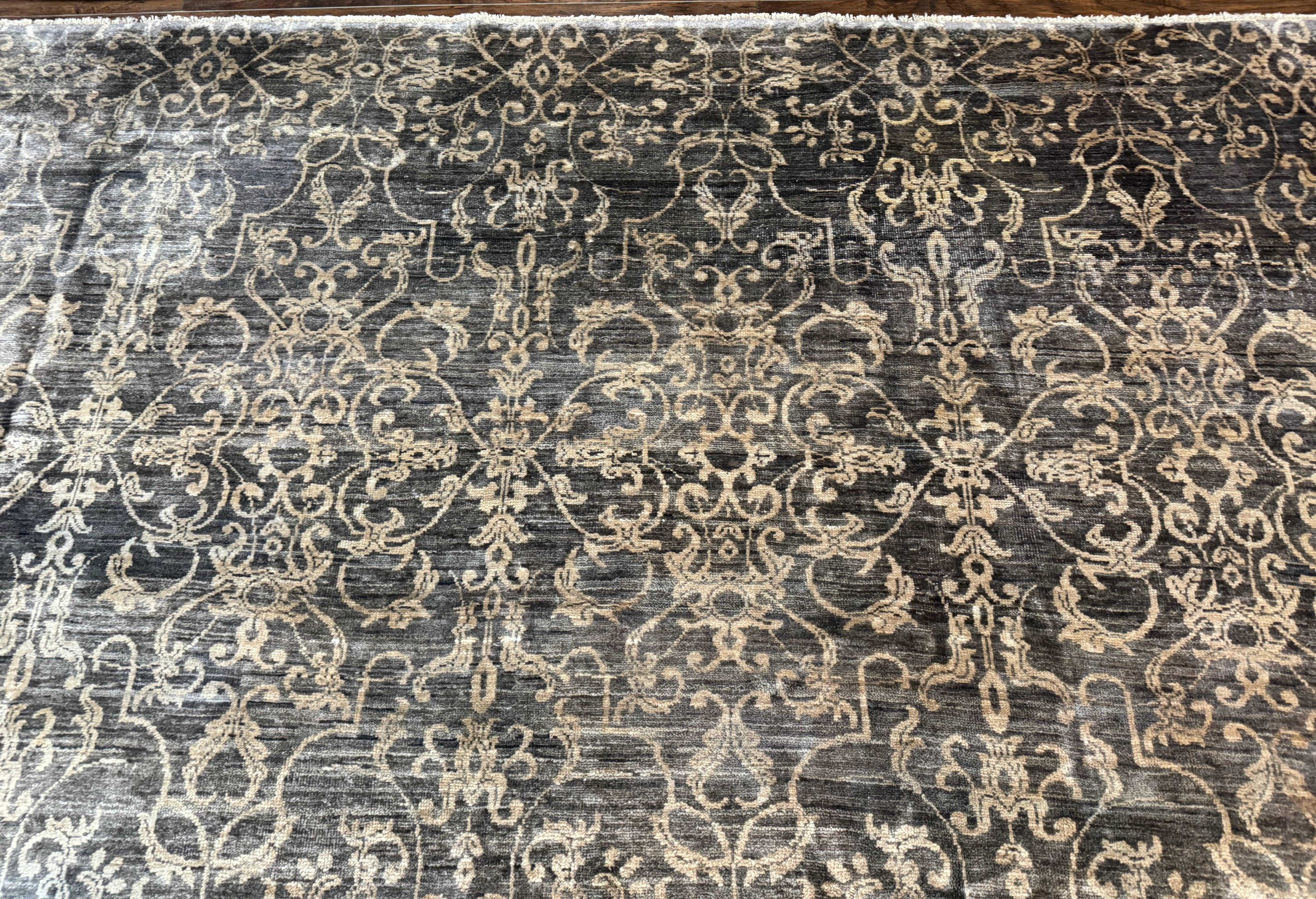 Large Palace Sized Indian Rug 11x18, Handmade Area Rug, Modern Contemporary - Jewel Rugs