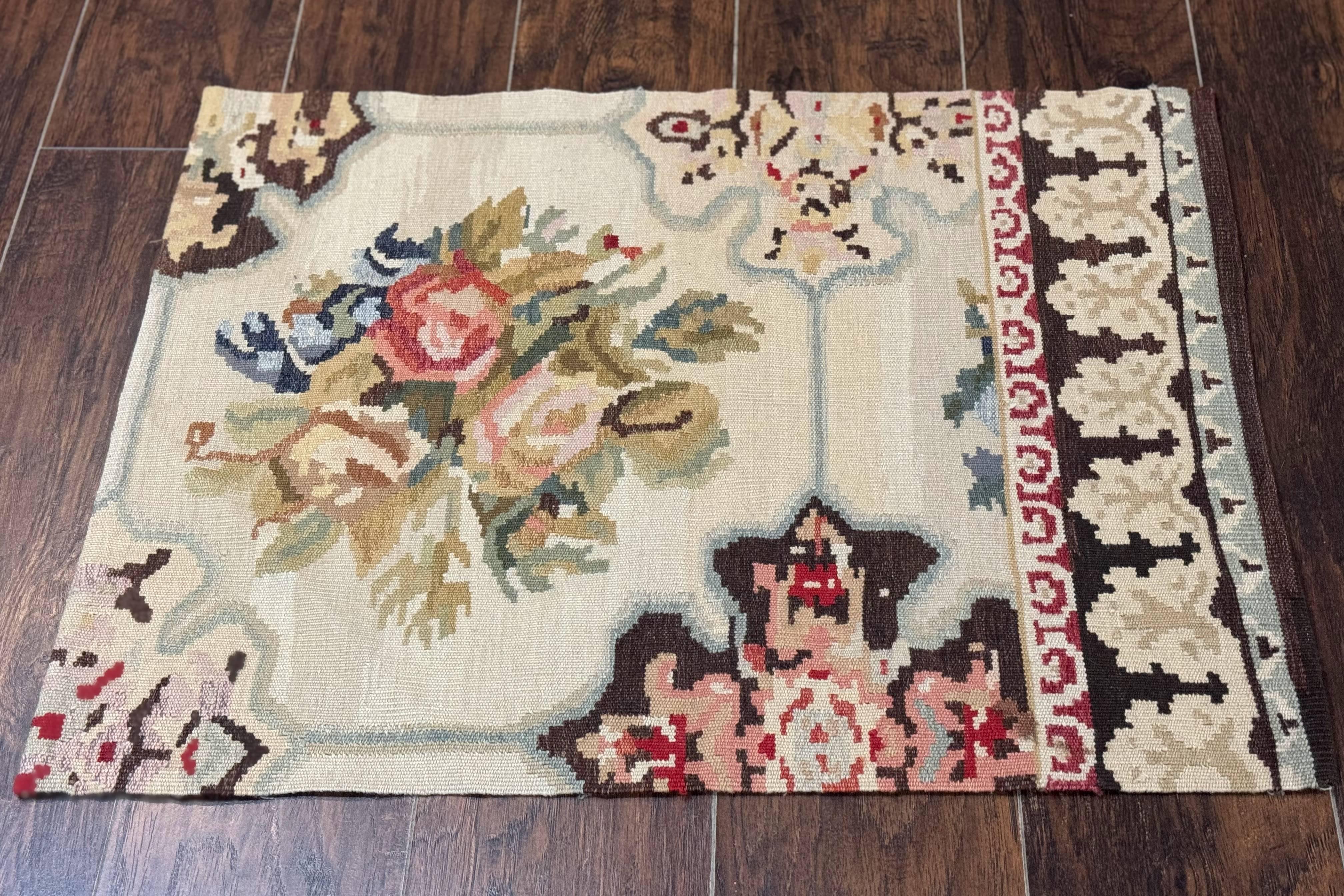 Antique Bessarabian Flatweave Kilim Rug 2x3, Sampler Rug 2 x 3 ft, Small Flatweave, Wool Handmade - Jewel Rugs