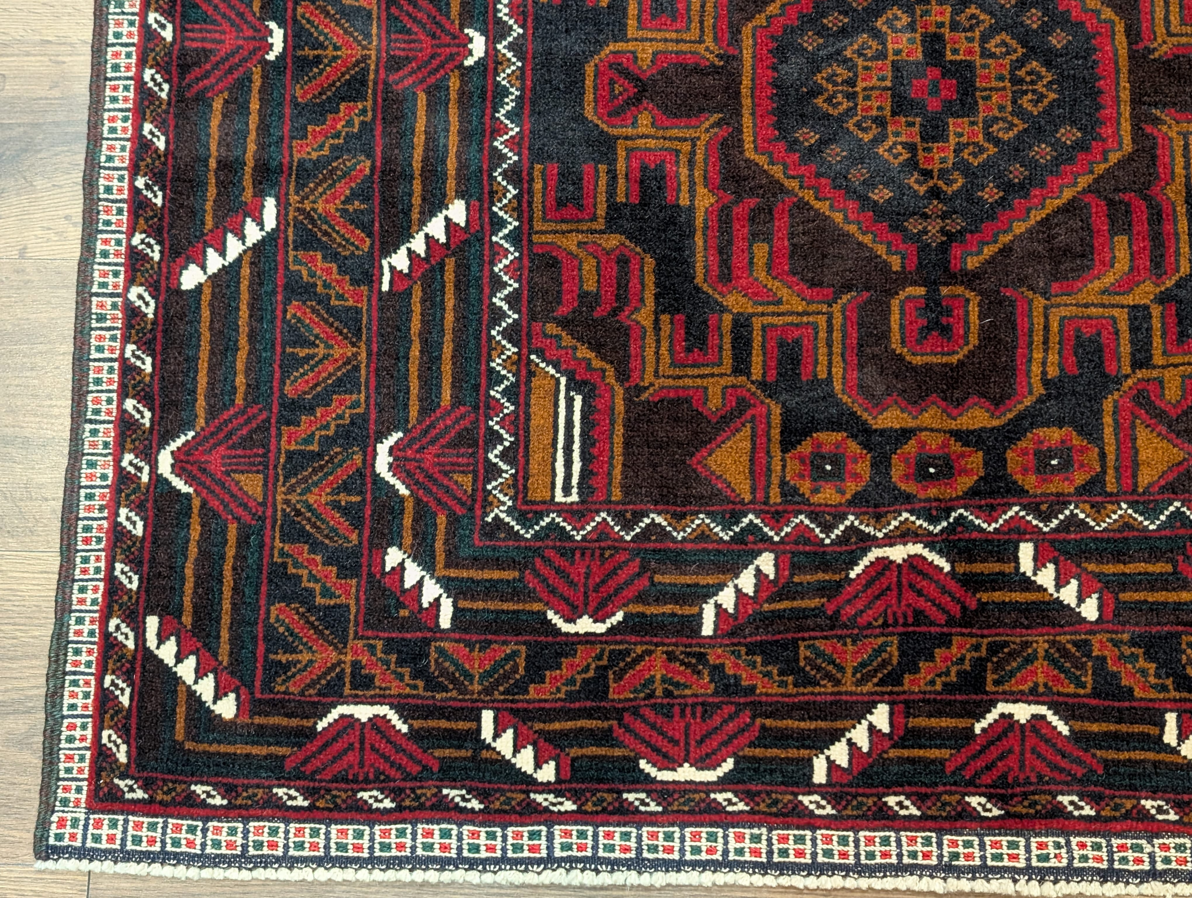 Afghan Baluch Rug 4x6, Handmade, Tribal, Geometric, New - Jewel Rugs