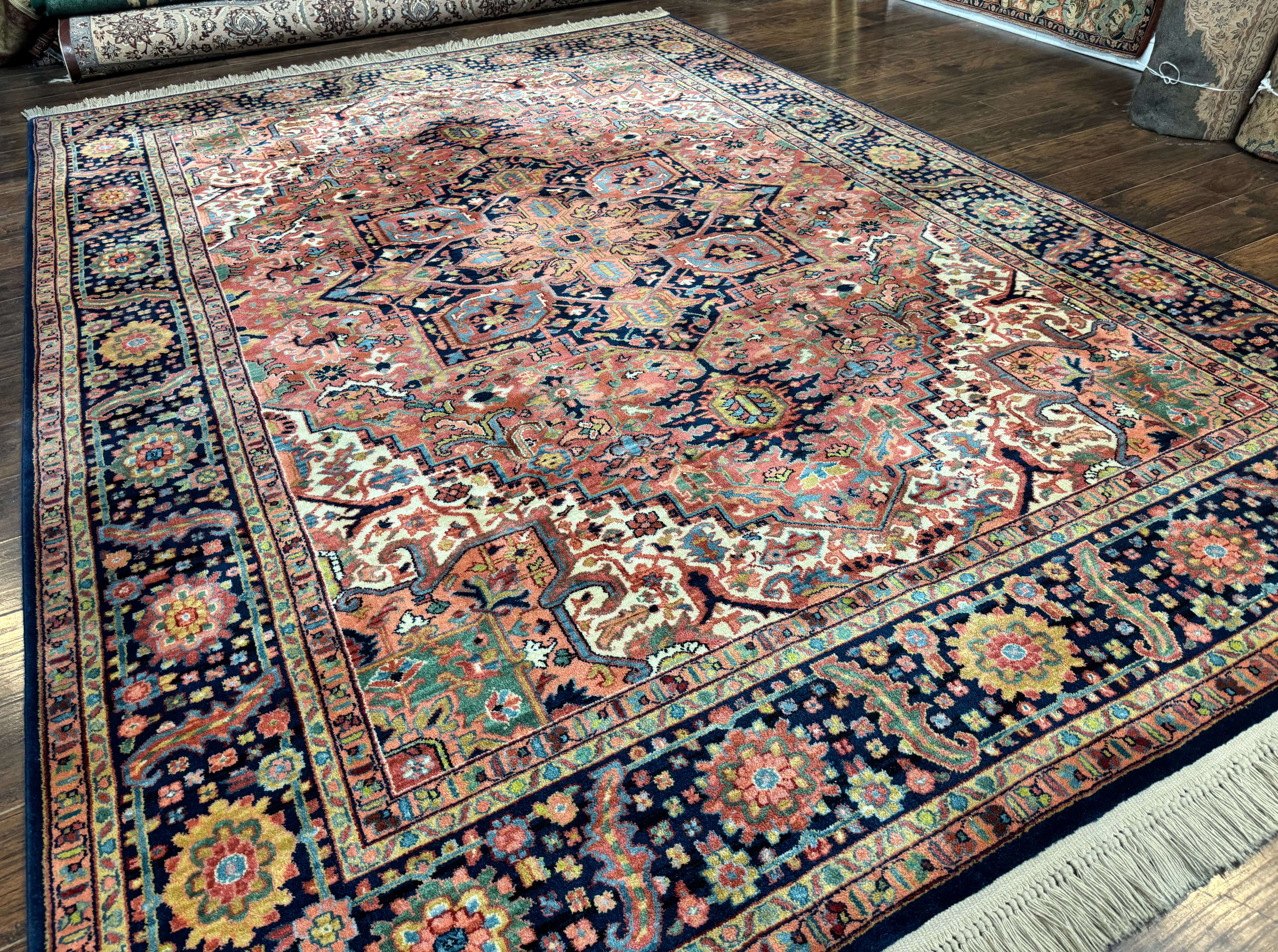 8.8 x 12 Karastan Heriz Rug #726, Vintage Wool Discontinued Carpet, Original 700 Series - Jewel Rugs