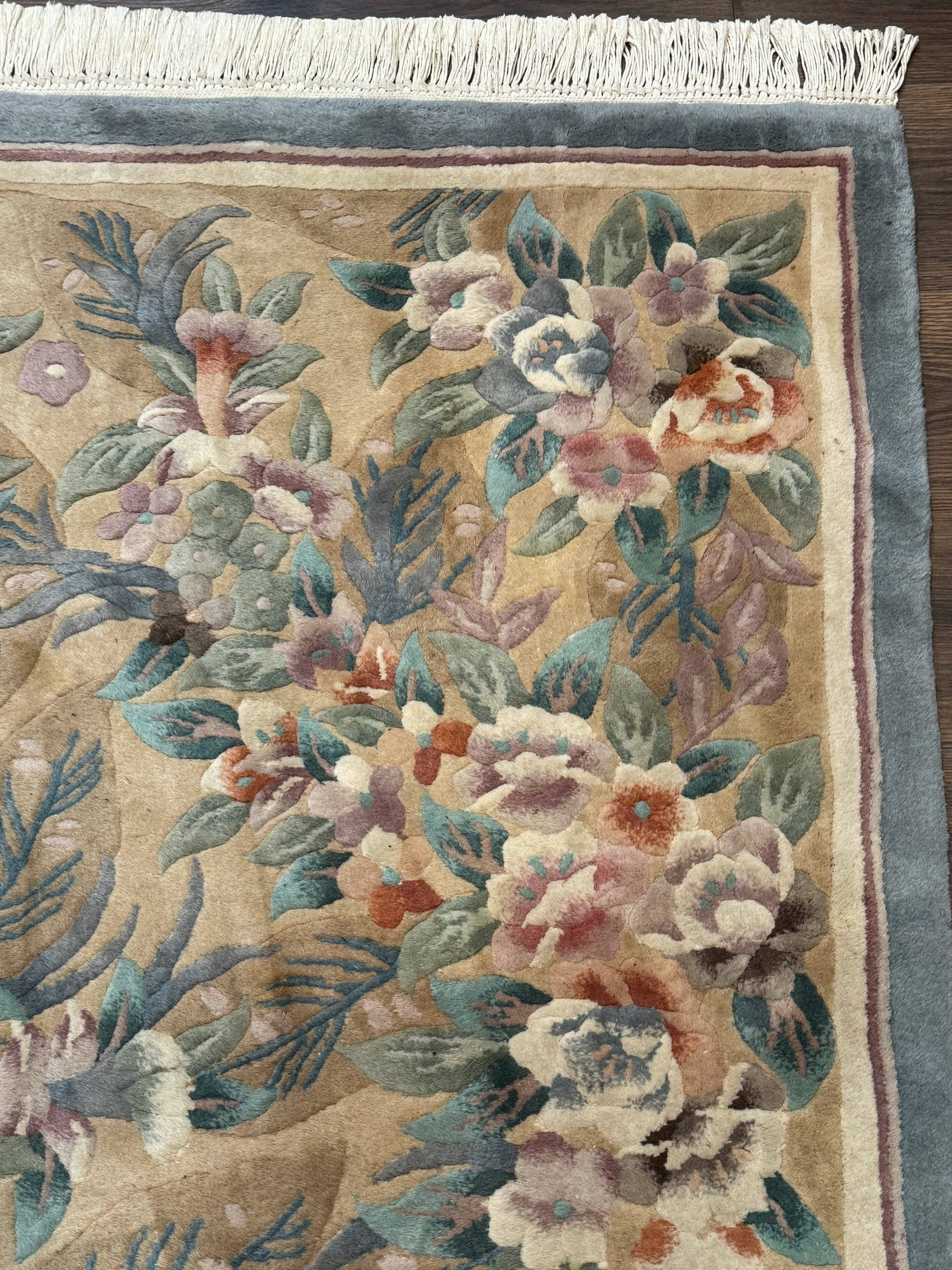 Chinese Wool Rug 4x6, Floral, 90 Line Rug, Pair B - Jewel Rugs