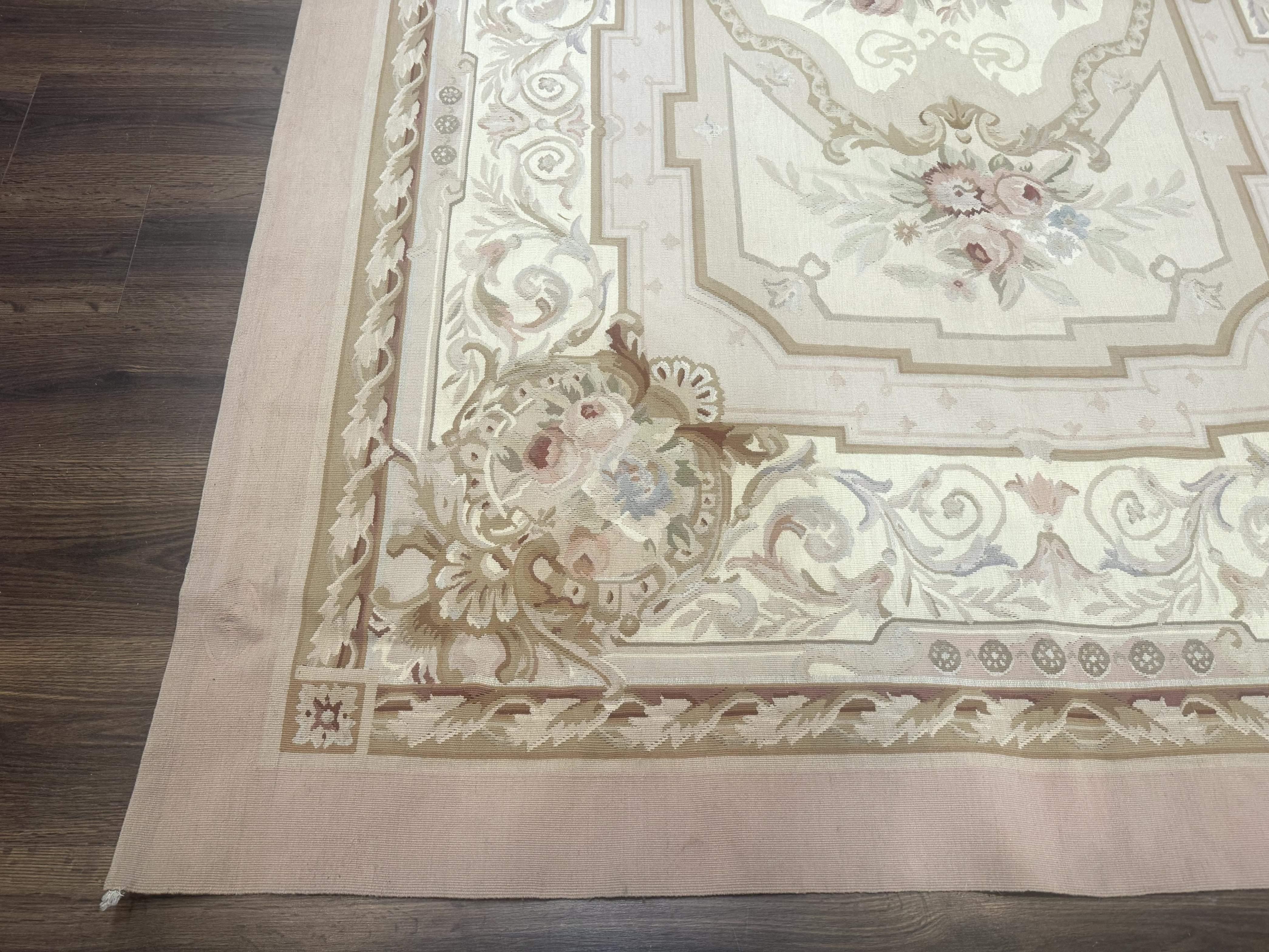 Aubusson Rug 6x9, Elegant, Flatweave, French European Design - Jewel Rugs