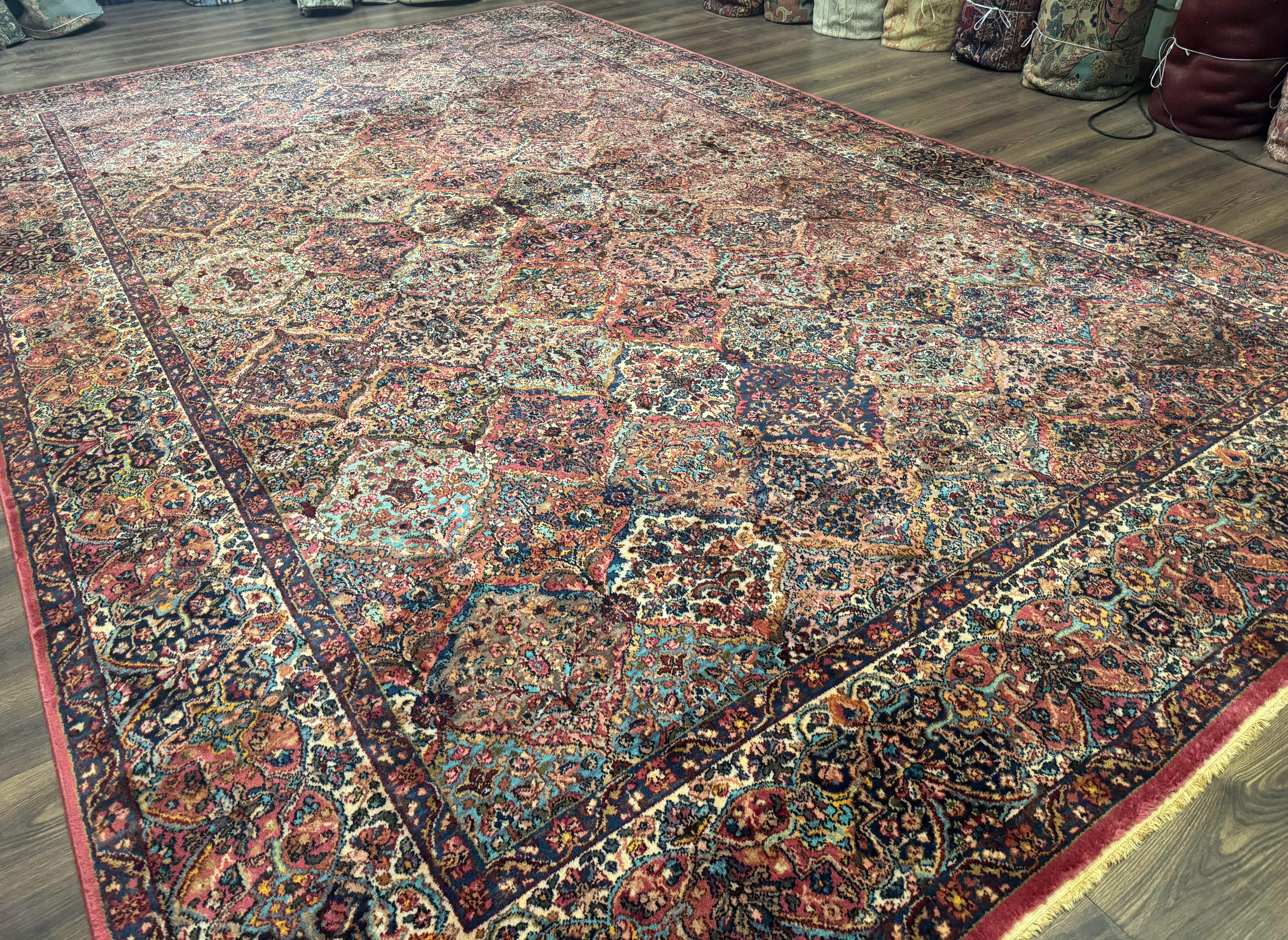 10x16 Karastan Multicolor Panel Kirman Rug #717, Palace Size Wool Discontinued Original 700 Series - Jewel Rugs