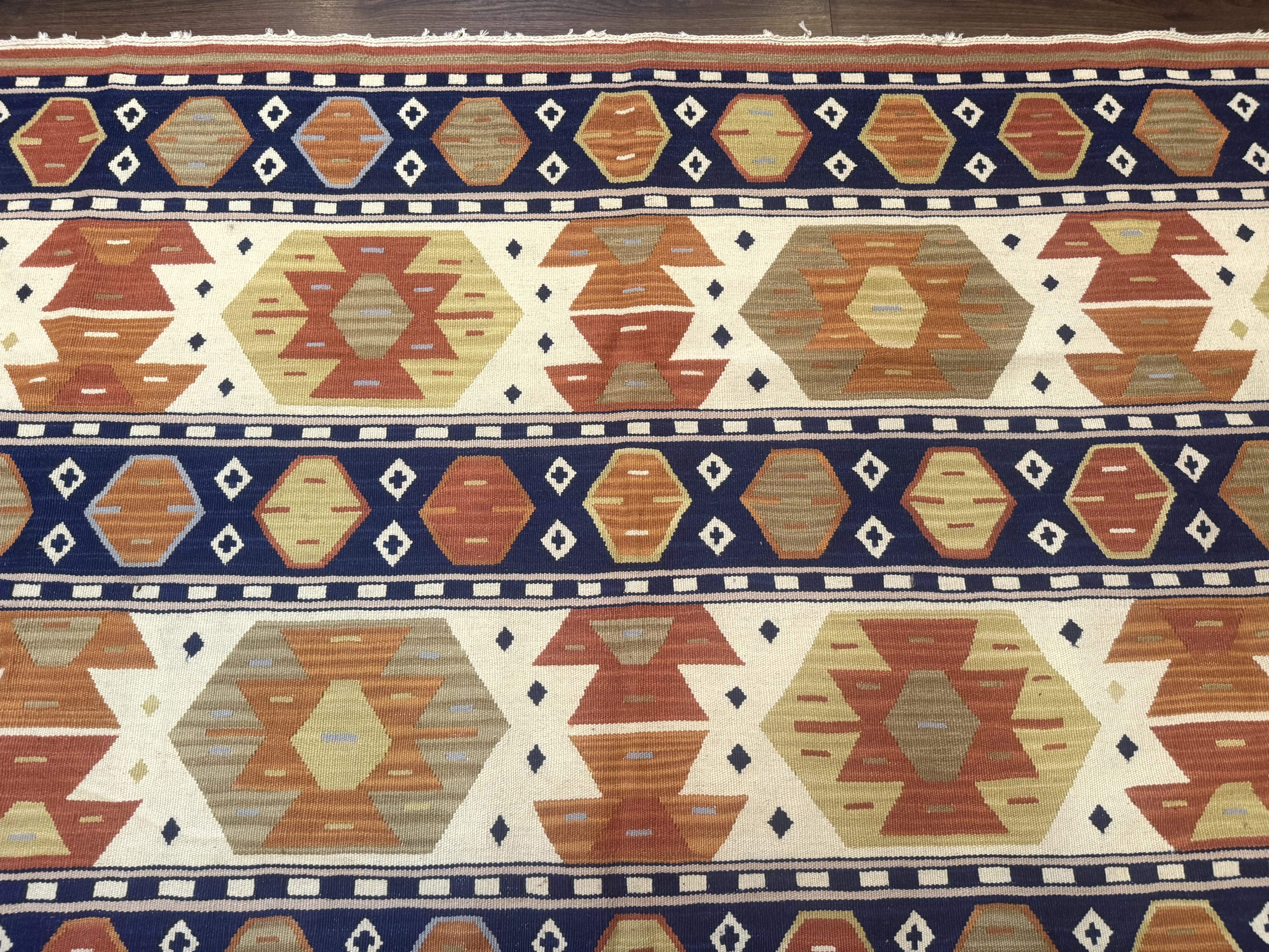 Turkish Kilim Rug 8x11, Handmade, Wool, Nourison Rug - Jewel Rugs