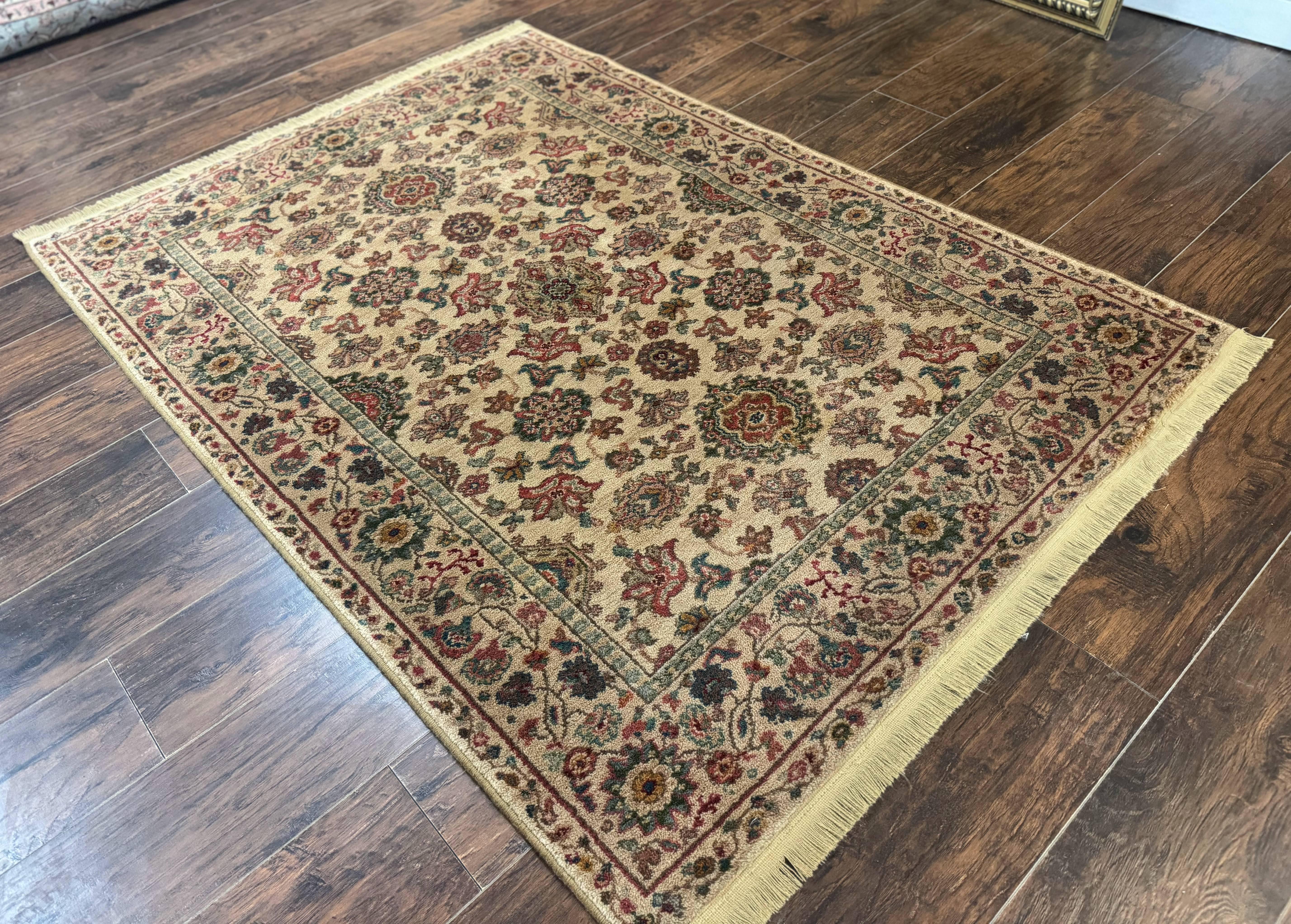 Karastan Rug 4x6, Samovar Teawash Feraghan Sarouk #900-906, Vintage Wool Pile Discontinued Karastan Area Rug Carpet - Jewel Rugs