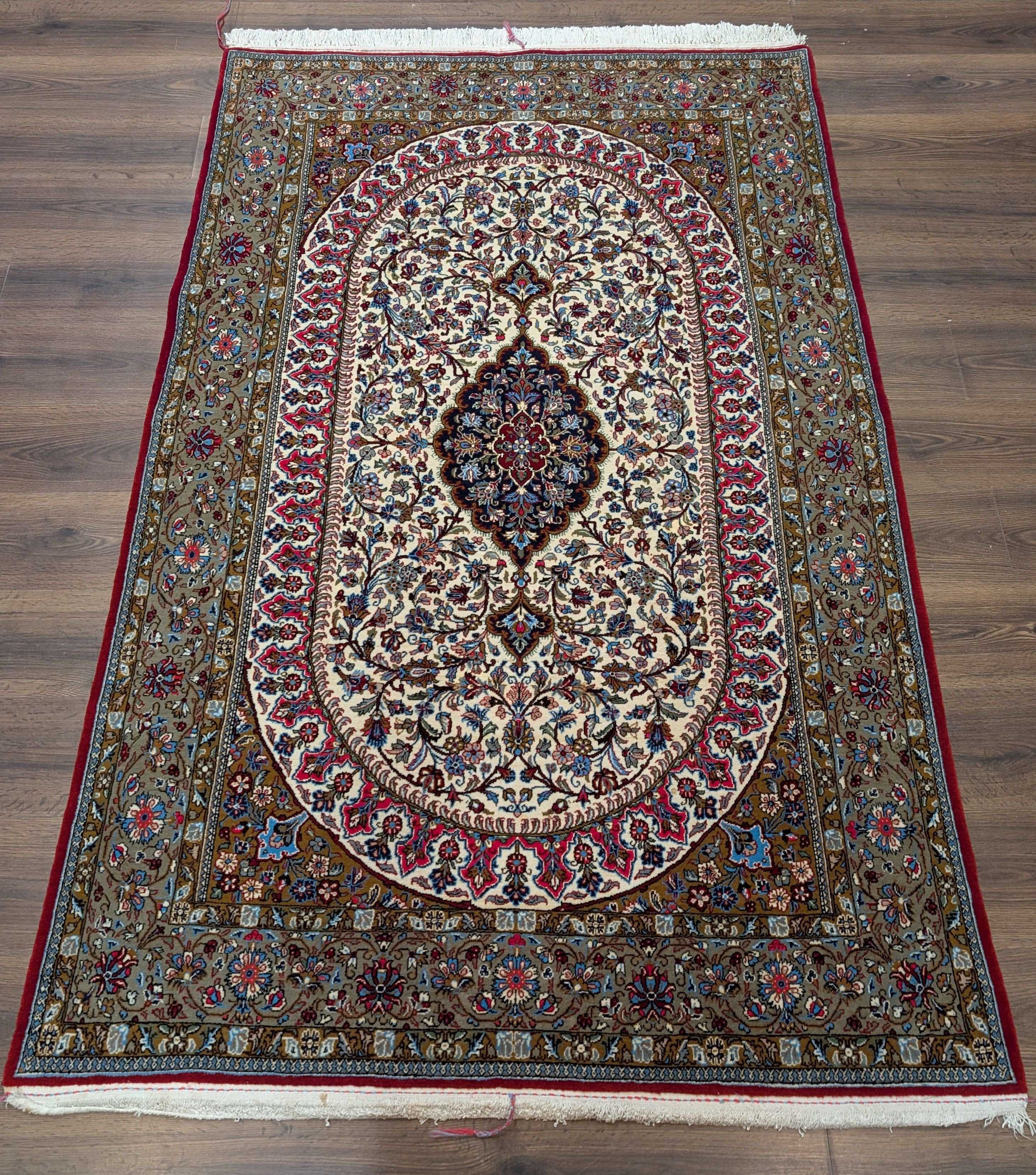 Persian Qum Rug 5x7, Fine 290 KPSI, Hand Knotted, Pair B - Jewel Rugs