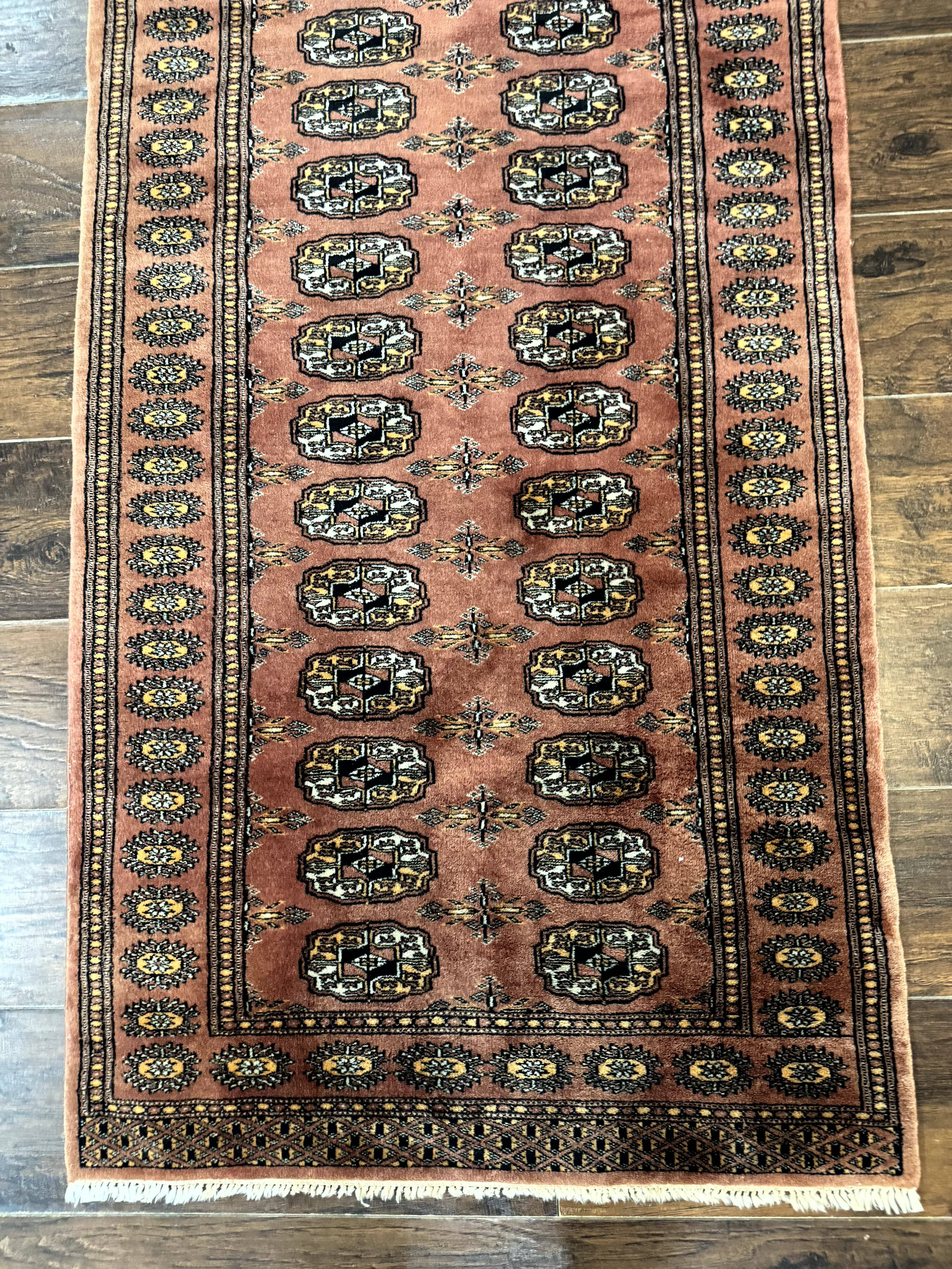 Pakistani Turkoman Bokhara Runner Rug 2.8 x 12, Oriental Runner for Hallway - Jewel Rugs
