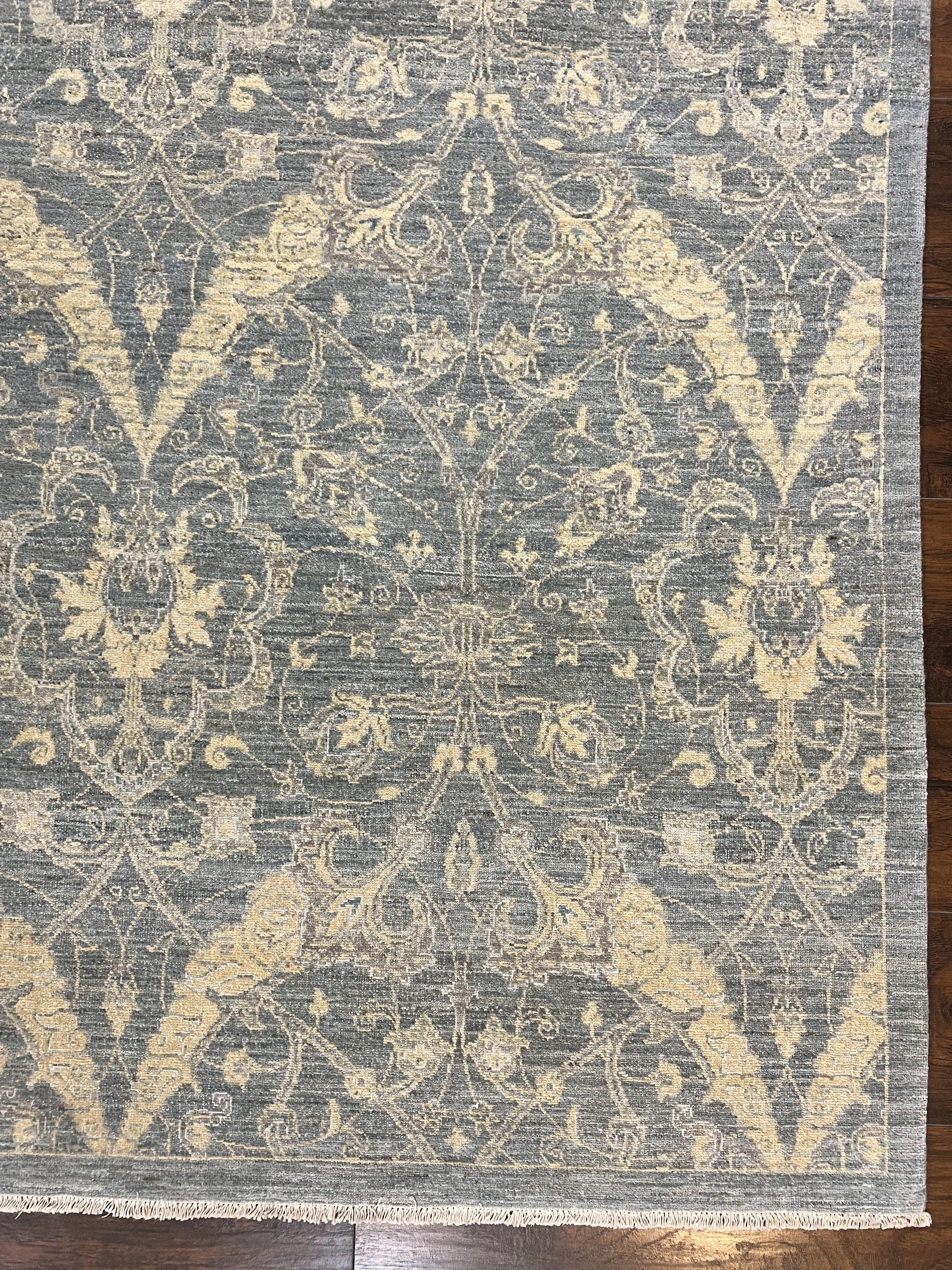 Contemporary Pakistani Rug 5 x 6.6, Handmade Floral Wool Rug, Spanish Pattern - Jewel Rugs