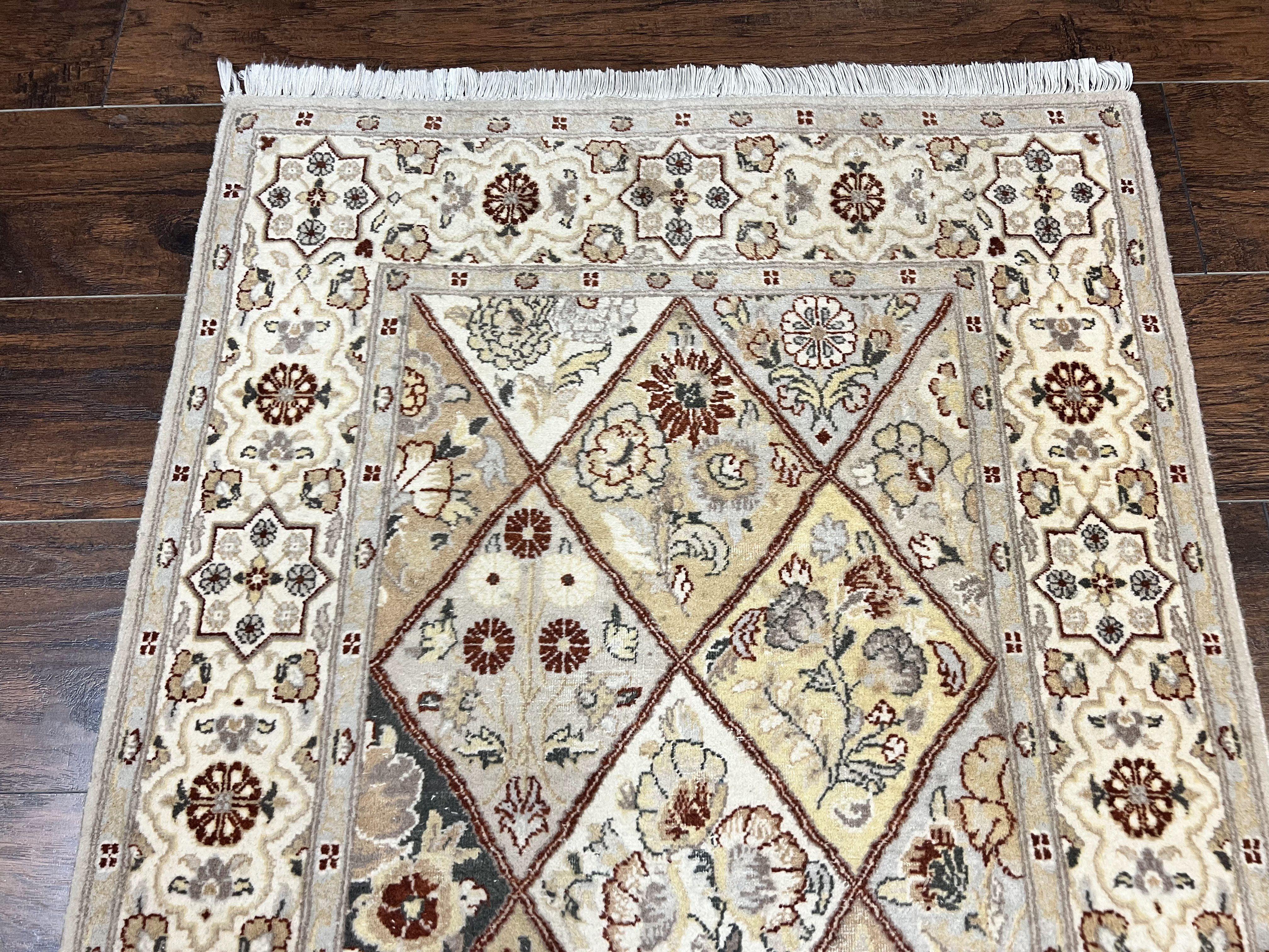 Pak Persiann Runner Rug 2.7 x 12, Handmade Wool Vintage Hallway Rug, Panel Design - Jewel Rugs