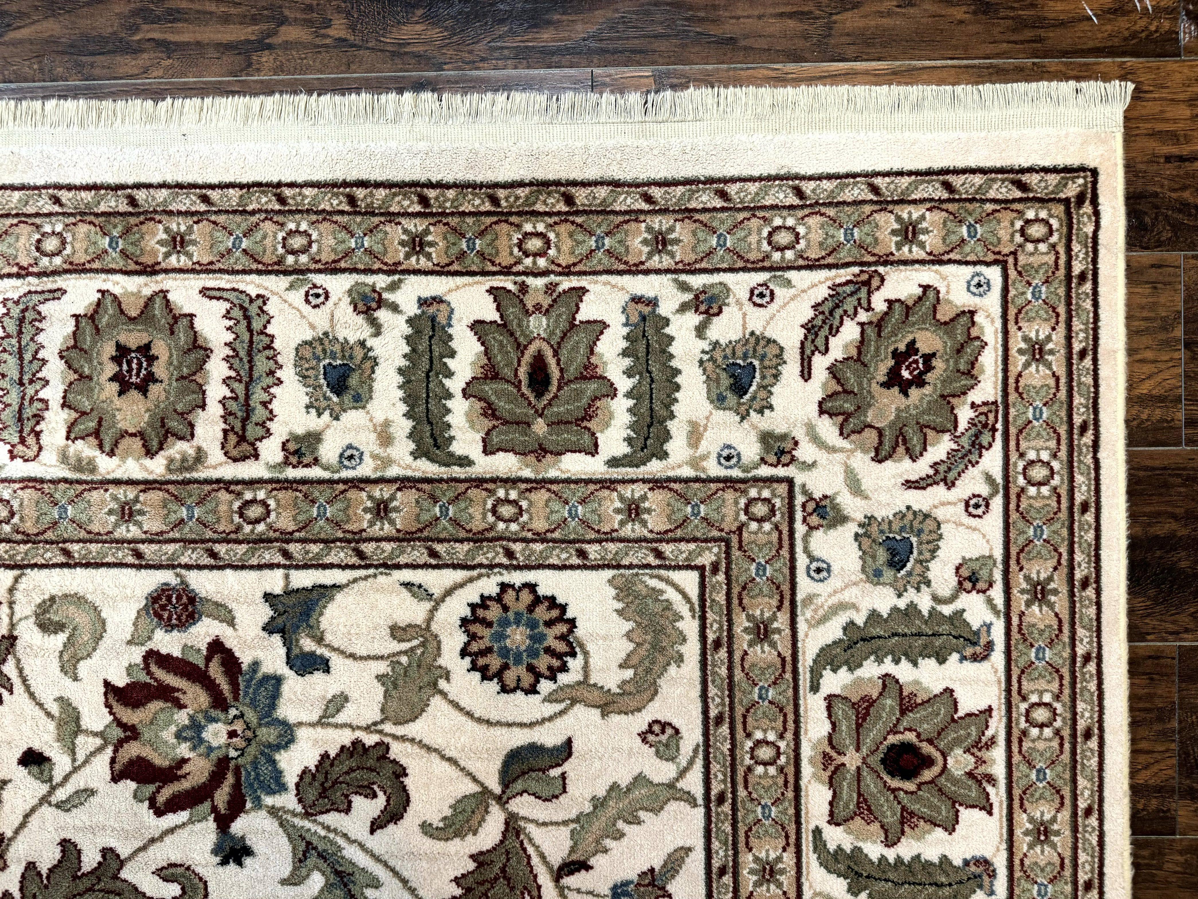 Karastan Rug 8x11, Vintage Wool Pile Karastan Carpet, Palazzo Collection, Beige Floral Carpet - Jewel Rugs