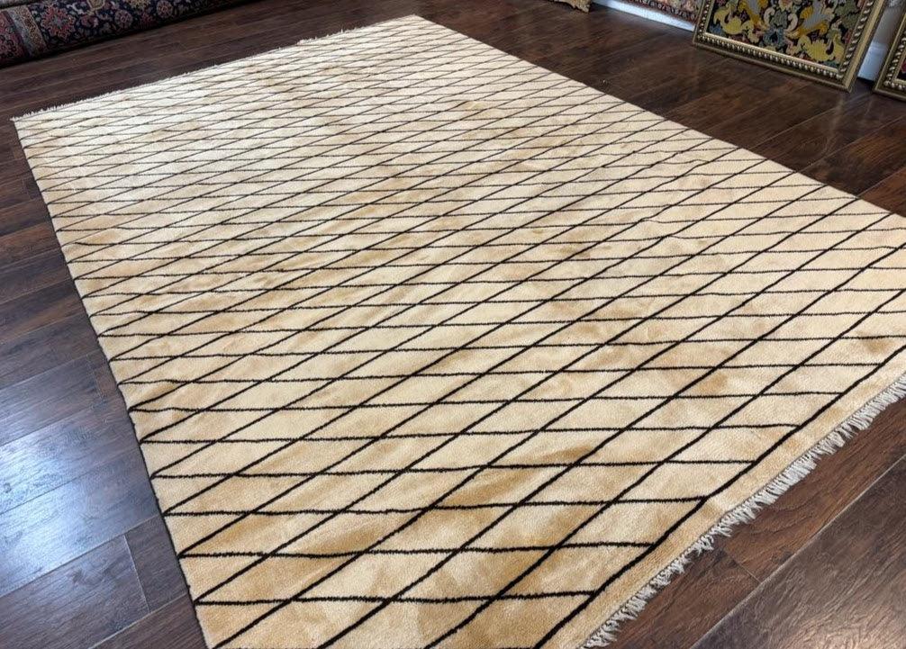 German Rug 7x10, Vintage Handmade Carpet, Contemporary - Jewel Rugs