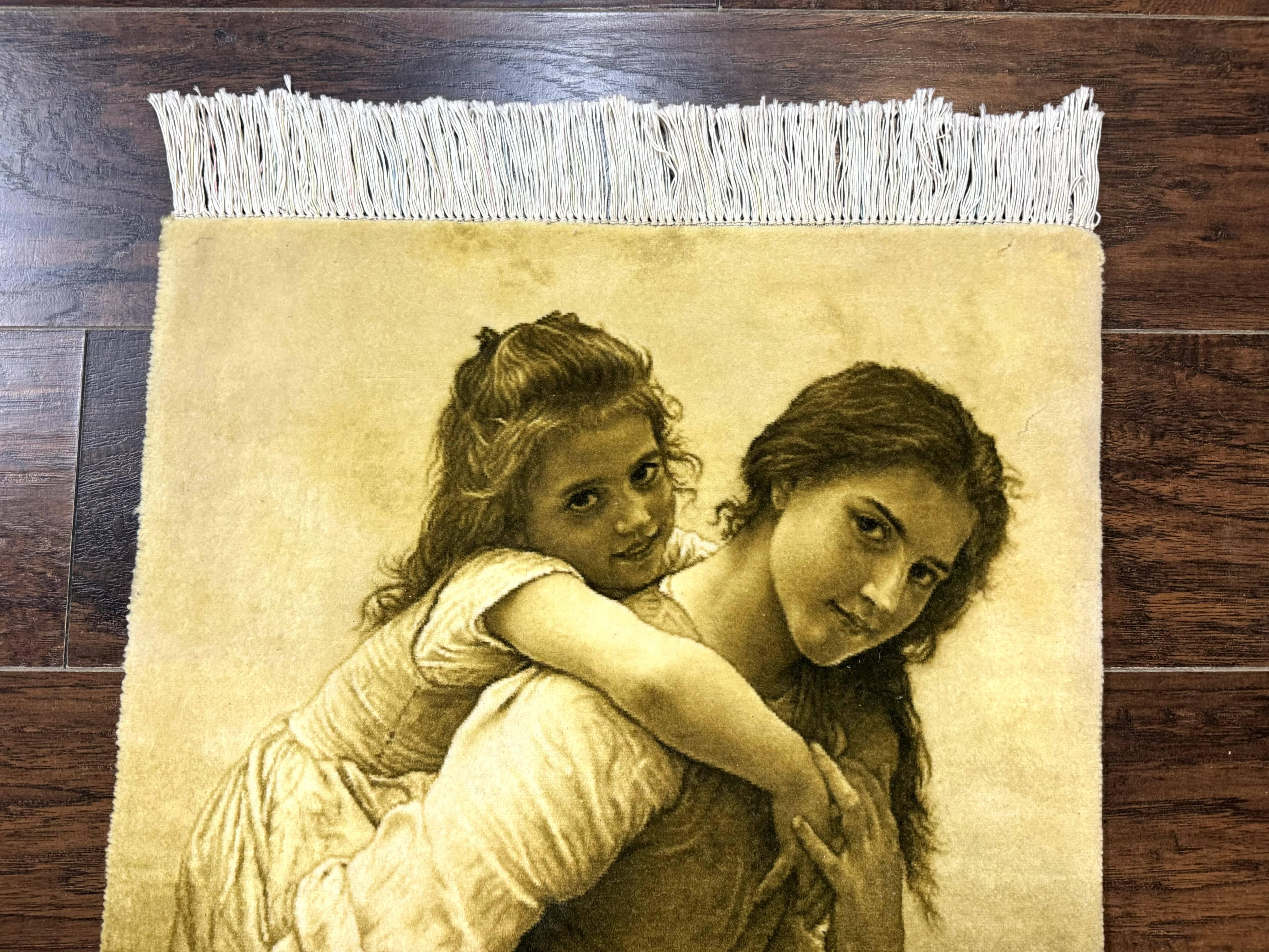 Persian Pictorial Rug 2x3, Very Fine 380 KPSI, Persian Tabriz Rug - Jewel Rugs