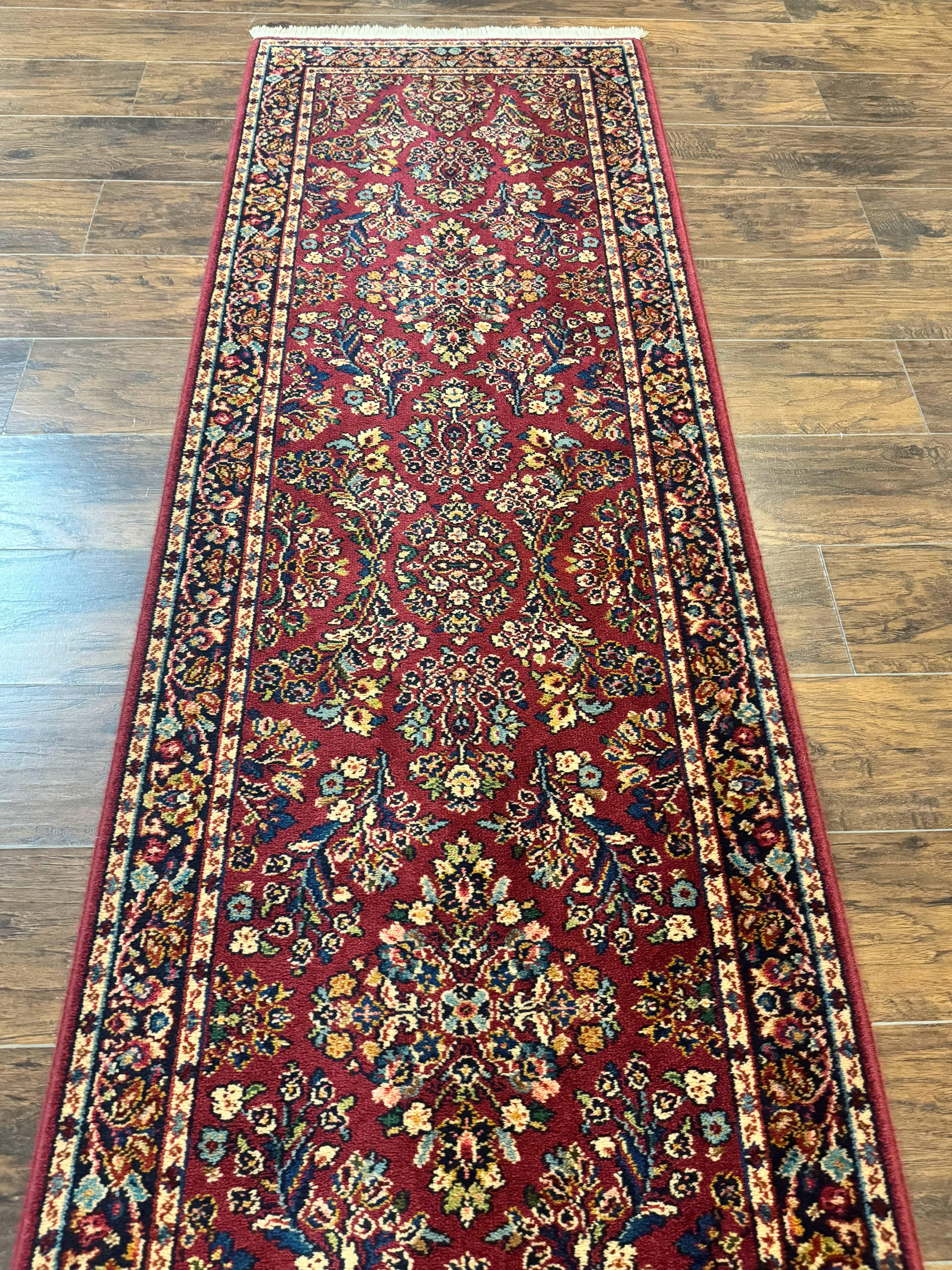Karastan Runner Rug 2.6 x 8.6, Red Sarouk #785, Original 700 Series, Wool Karastan Runner Rug, Rare - Jewel Rugs