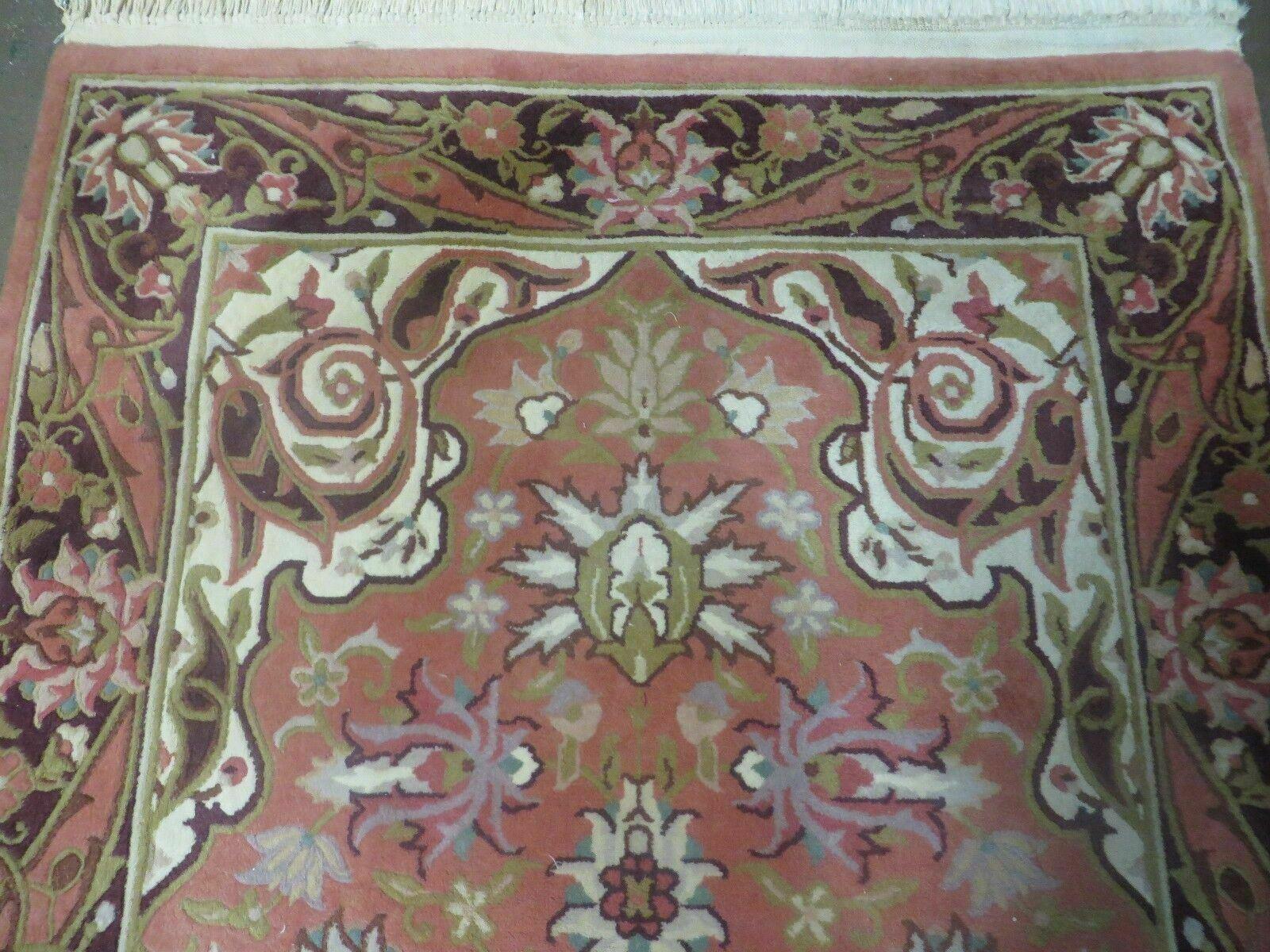 Chinese Wool Rug 3x5 Vintage Handmade Oriental Carpet Floral Medallion - Jewel Rugs