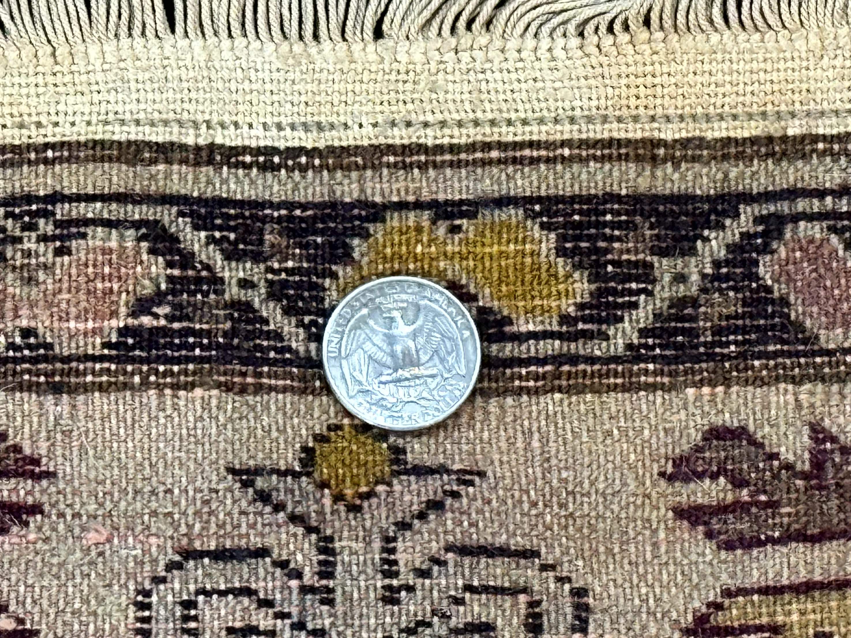 Small Egyptian Rug– Tan, Handmade Wool Vintage Accent Rug - Jewel Rugs