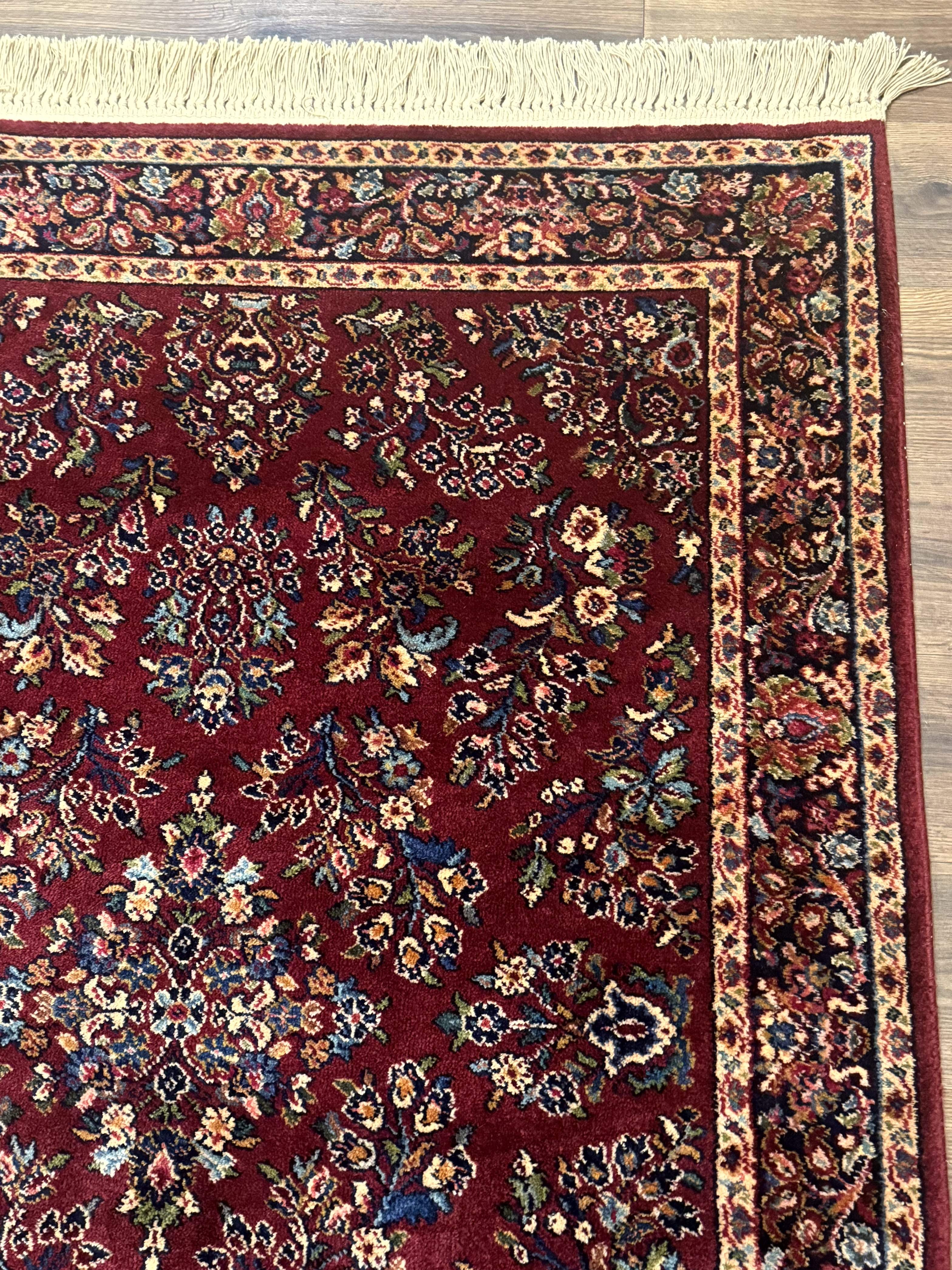 4x6 Karastan Rug Red Sarouk #785, Wool Pile Original 700 Series, Vintage Discontinued - Jewel Rugs