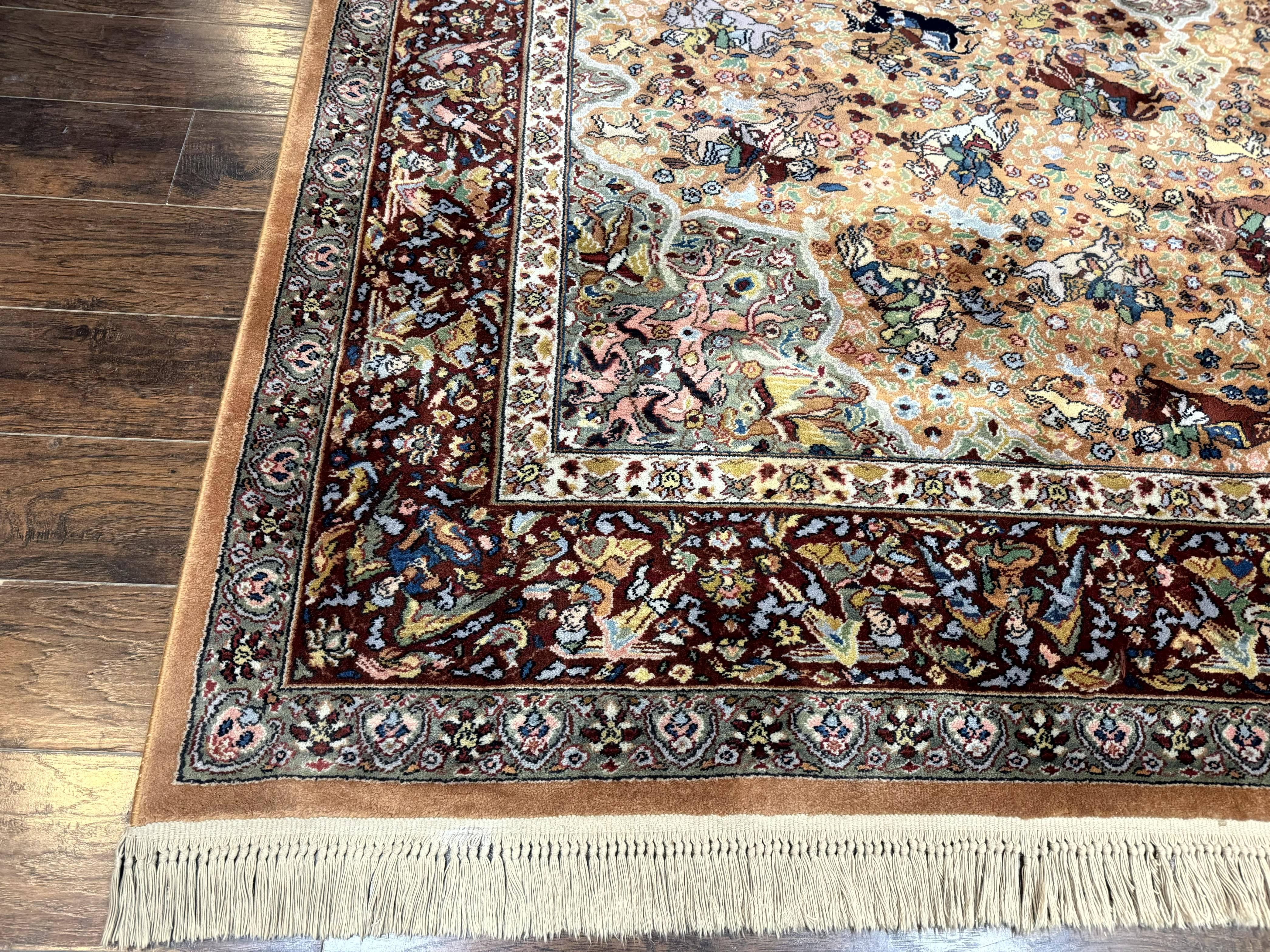 Karastan Rug 10x14 Persian Hunting Rug #723, Wool Pile Karastan Area Rug, Discontinued Original 700 Series Karastan Carpet, Room Sized - Jewel Rugs