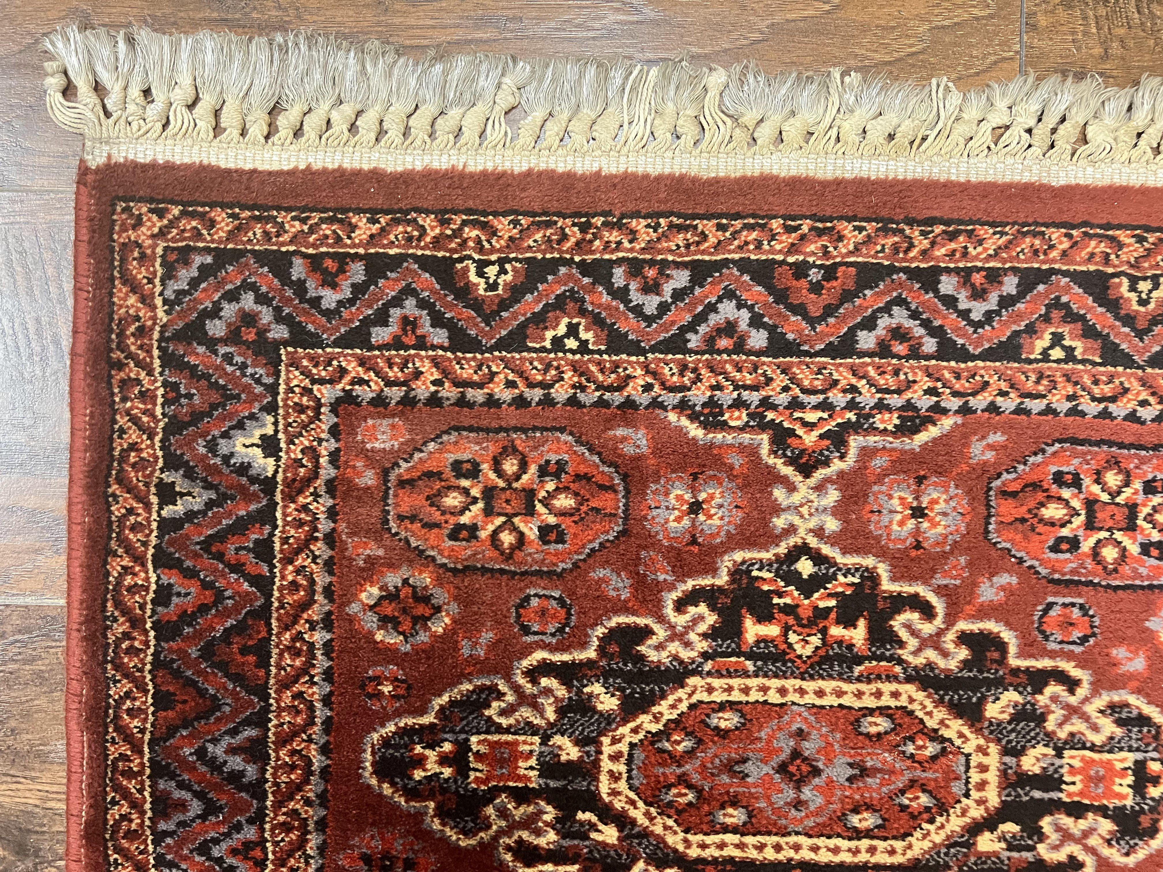 Belgium Power Loomed Runner Rug 2x9, Vintage Wool Rug for Hallway 2 x 9 ft, Red, Caucasian Persian Design, 9ft Runner - Jewel Rugs