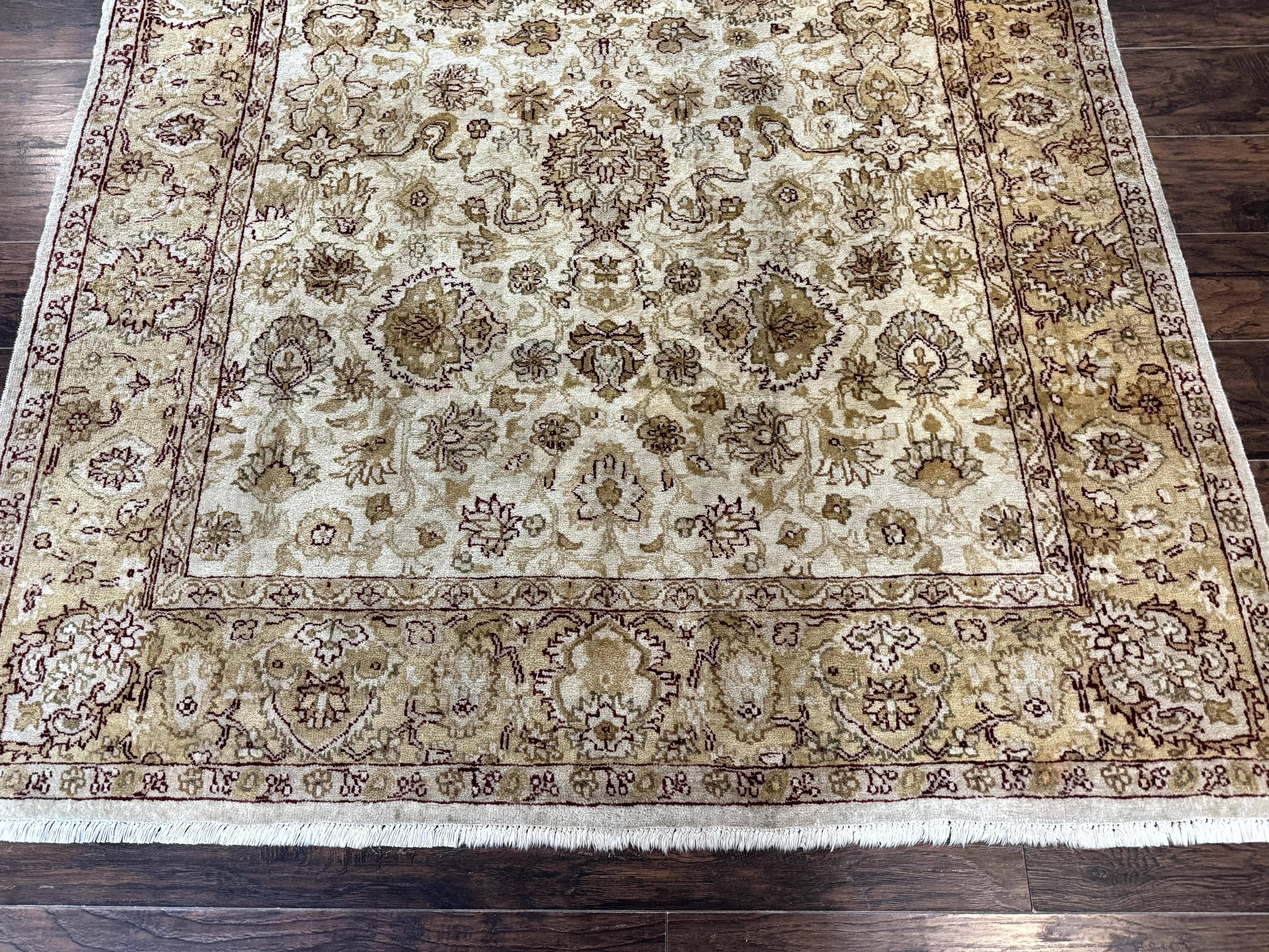 Turkish Oushak Rug 6x9, Vintage, Beige - Jewel Rugs