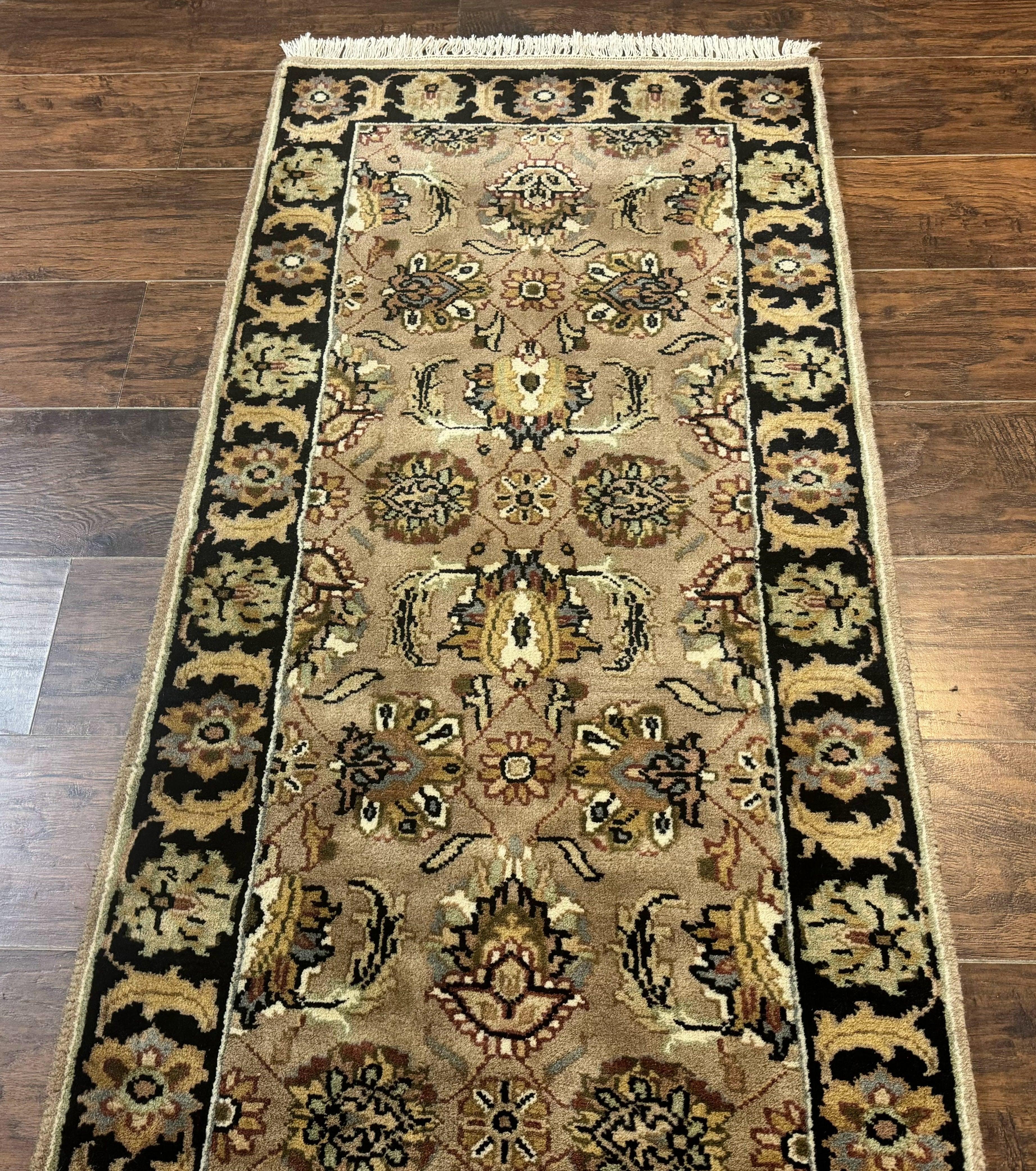 Indo Mahal Runner Rug 2.5 x 12, Traditional Wool Runner for Hallway or Kitchen, Vintage - Jewel Rugs