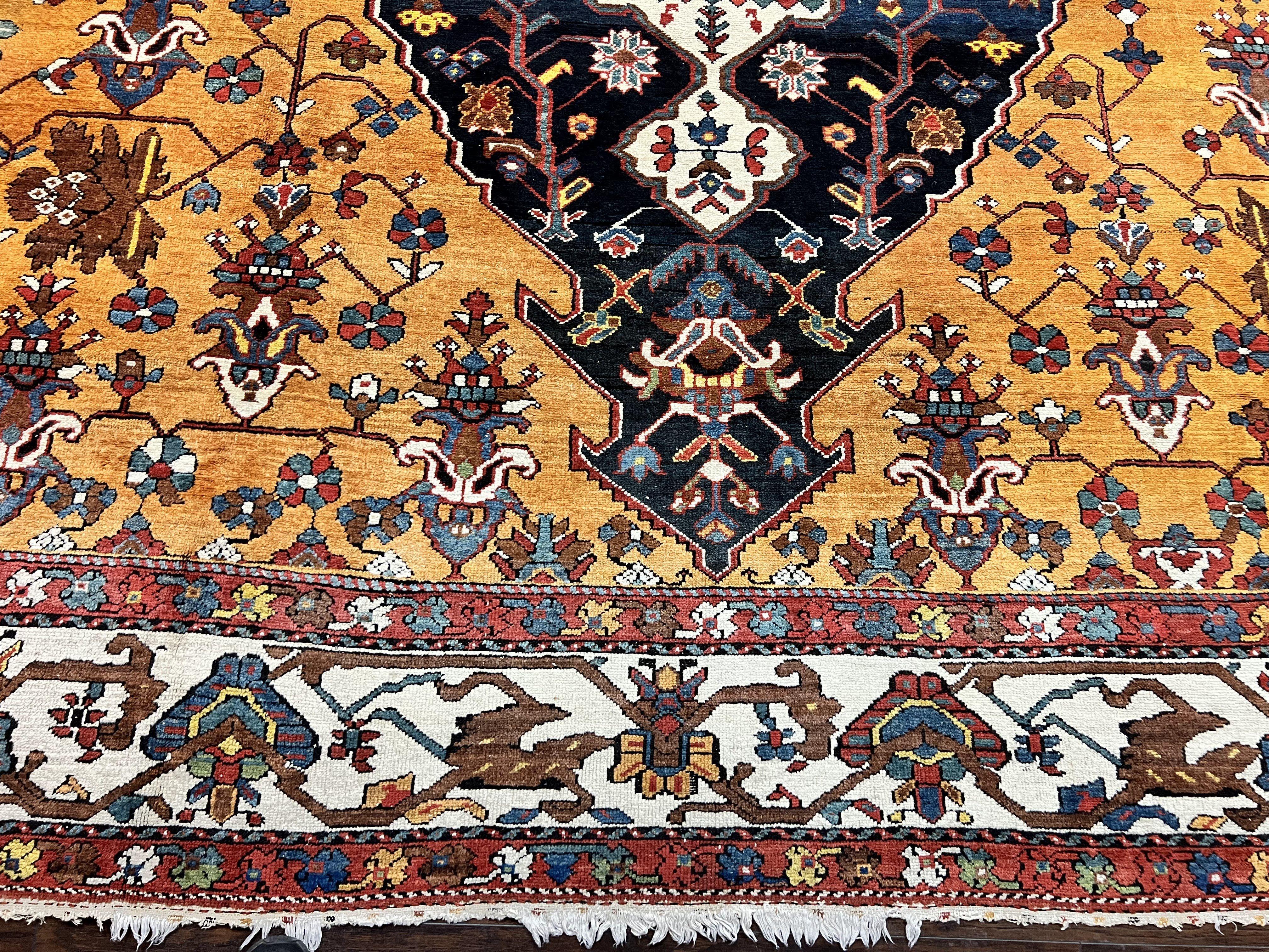 Antique Persian Bakhtiari Rug 14x19 – Rare Palace Size Carpet - Jewel Rugs