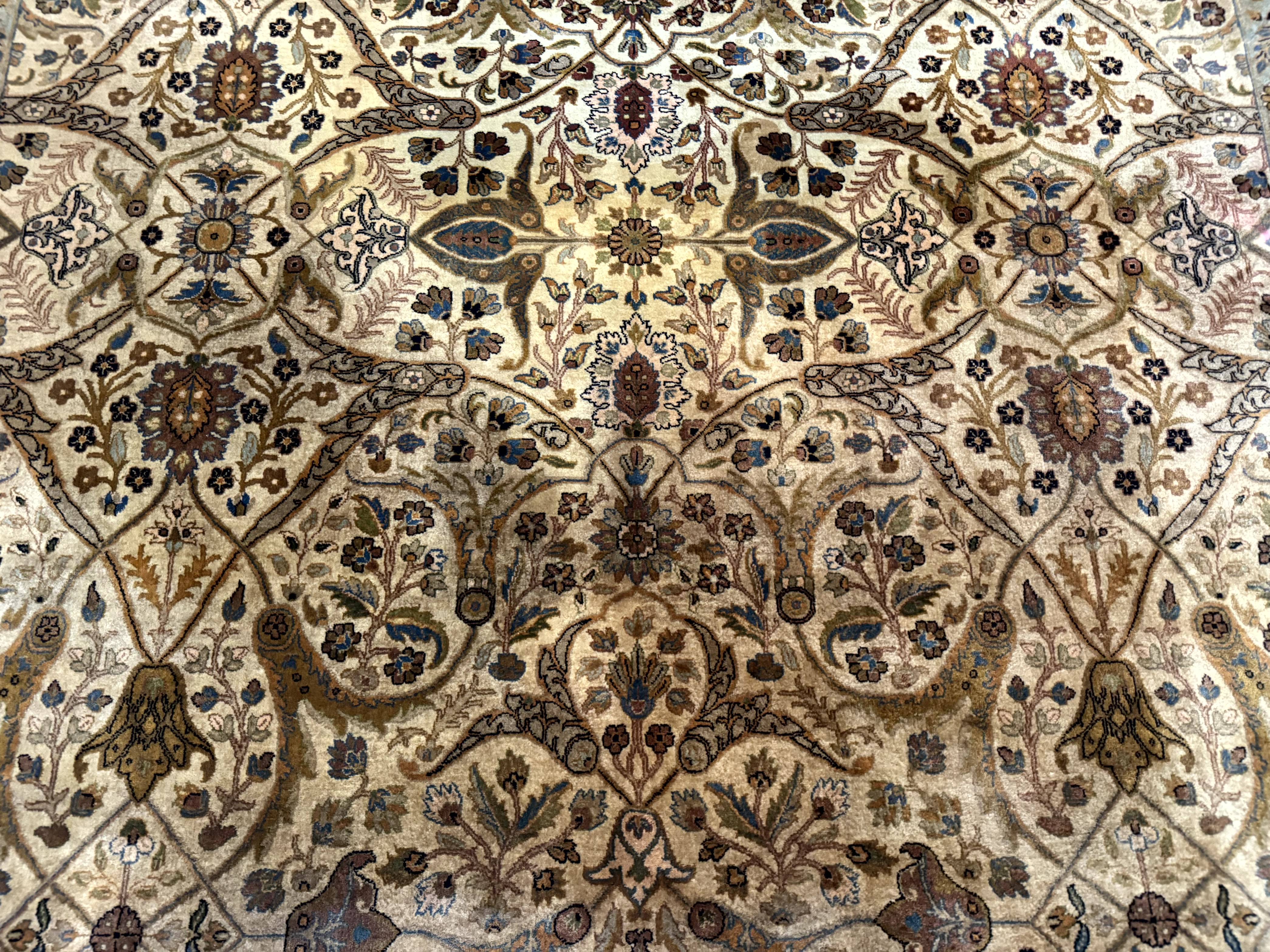 Indo Persian Rug 8x10, Teawash Bidjar Carpet, Allover Pattern - Jewel Rugs