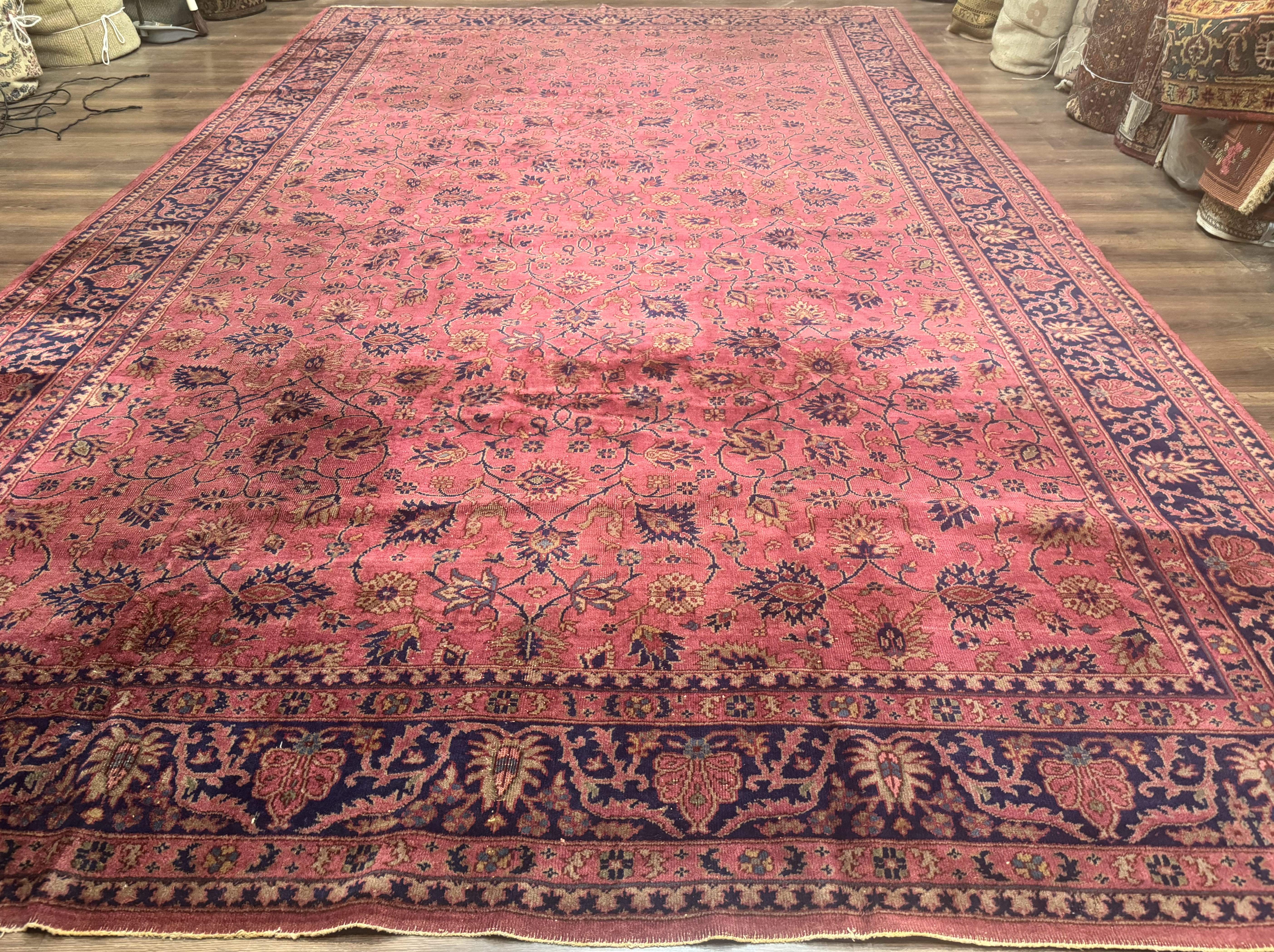 Turkish Sparta Rug 10x16 – Red Hand-Knotted Wool Antique Carpet - Jewel Rugs