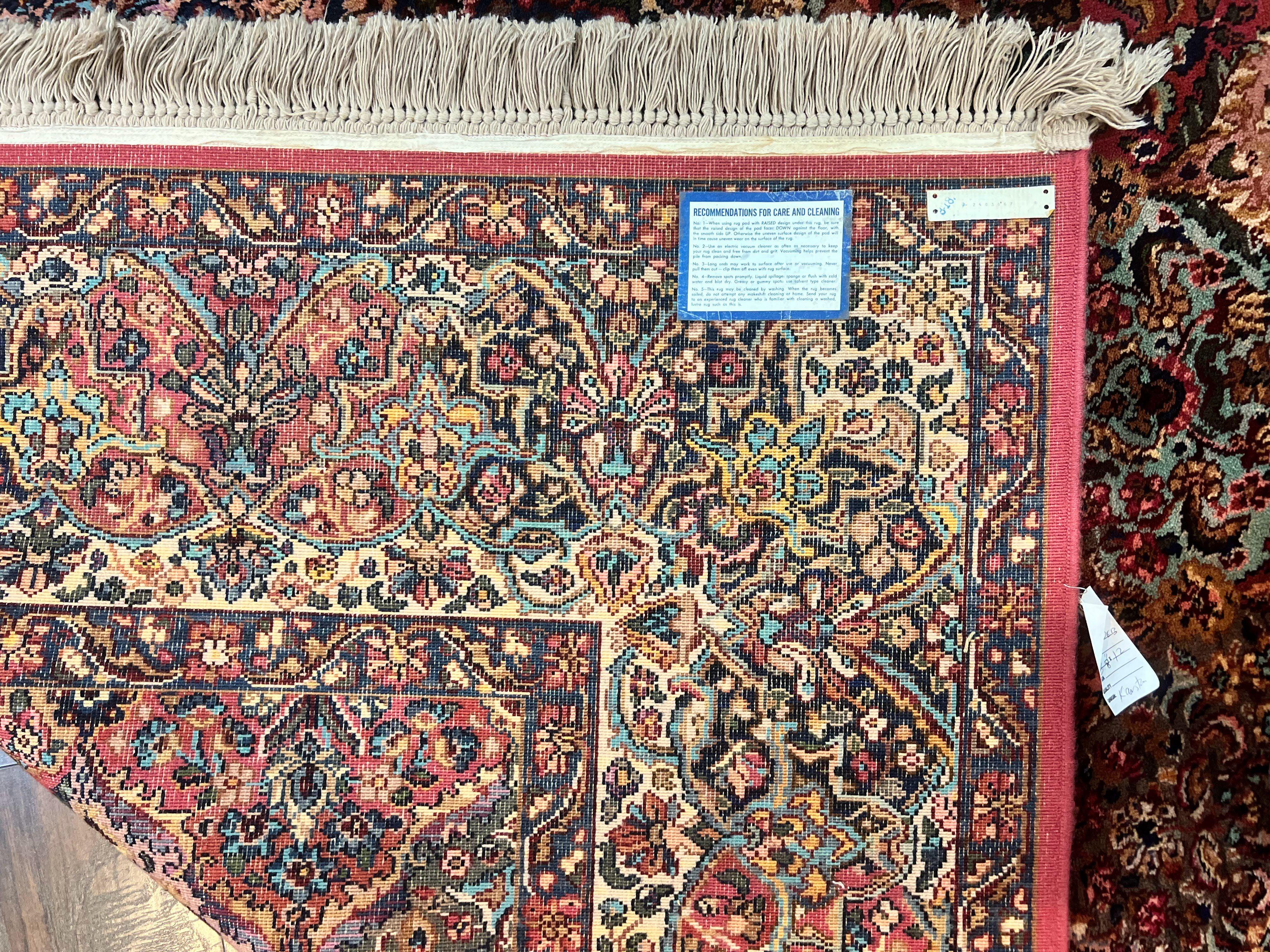 Karastan Multicolor Panel Kirman Rug #717, Wool Karastan Rug 8' 8" x 12', Vintage Multipanel Kirman, Original Karastan Collection 700 Series - Jewel Rugs