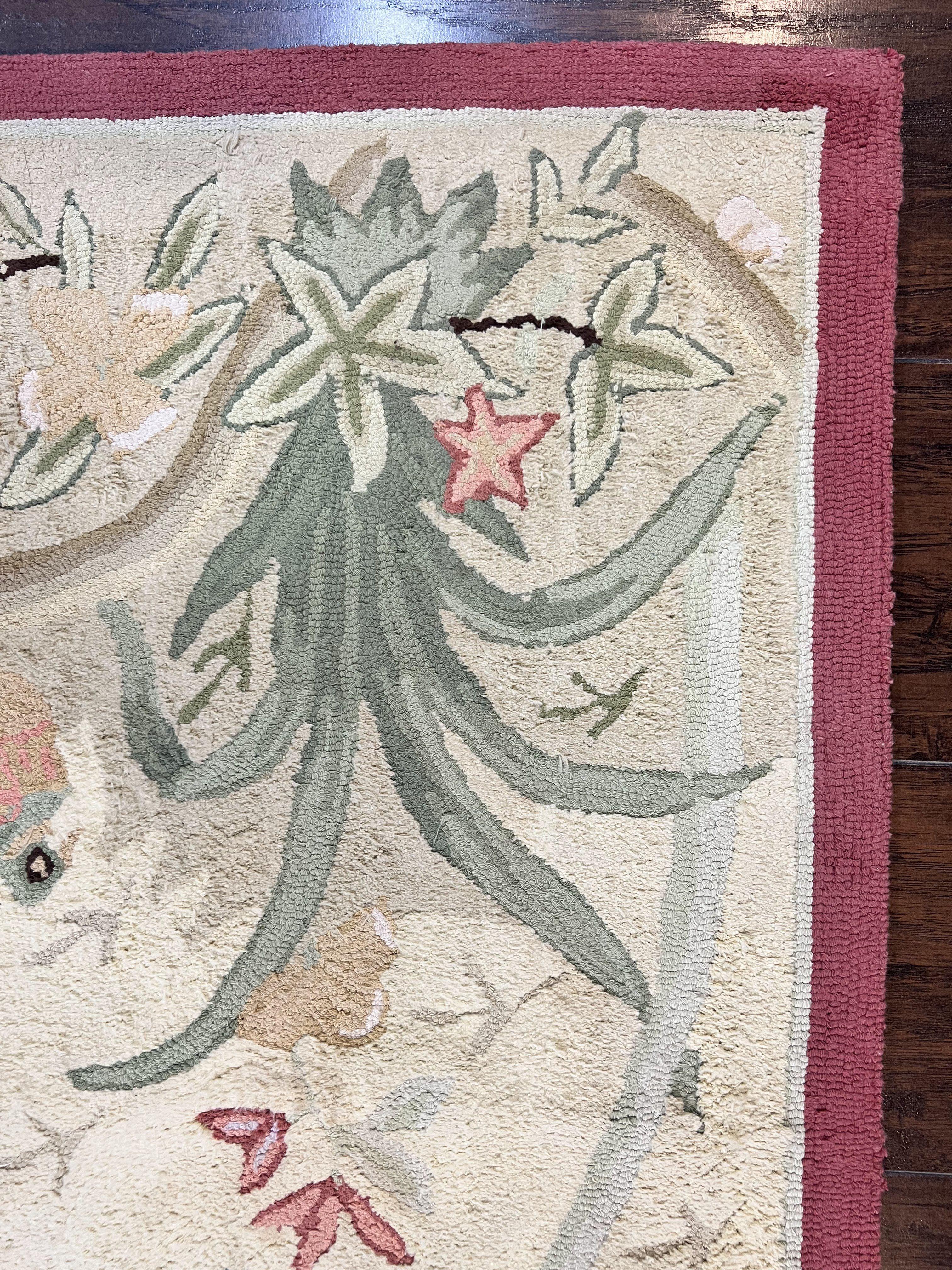 Chinese Hooked Runner Rug 2x8, Simple Design, Vintage, Birds, Rug for Hallway 2 x 8 ft - Jewel Rugs